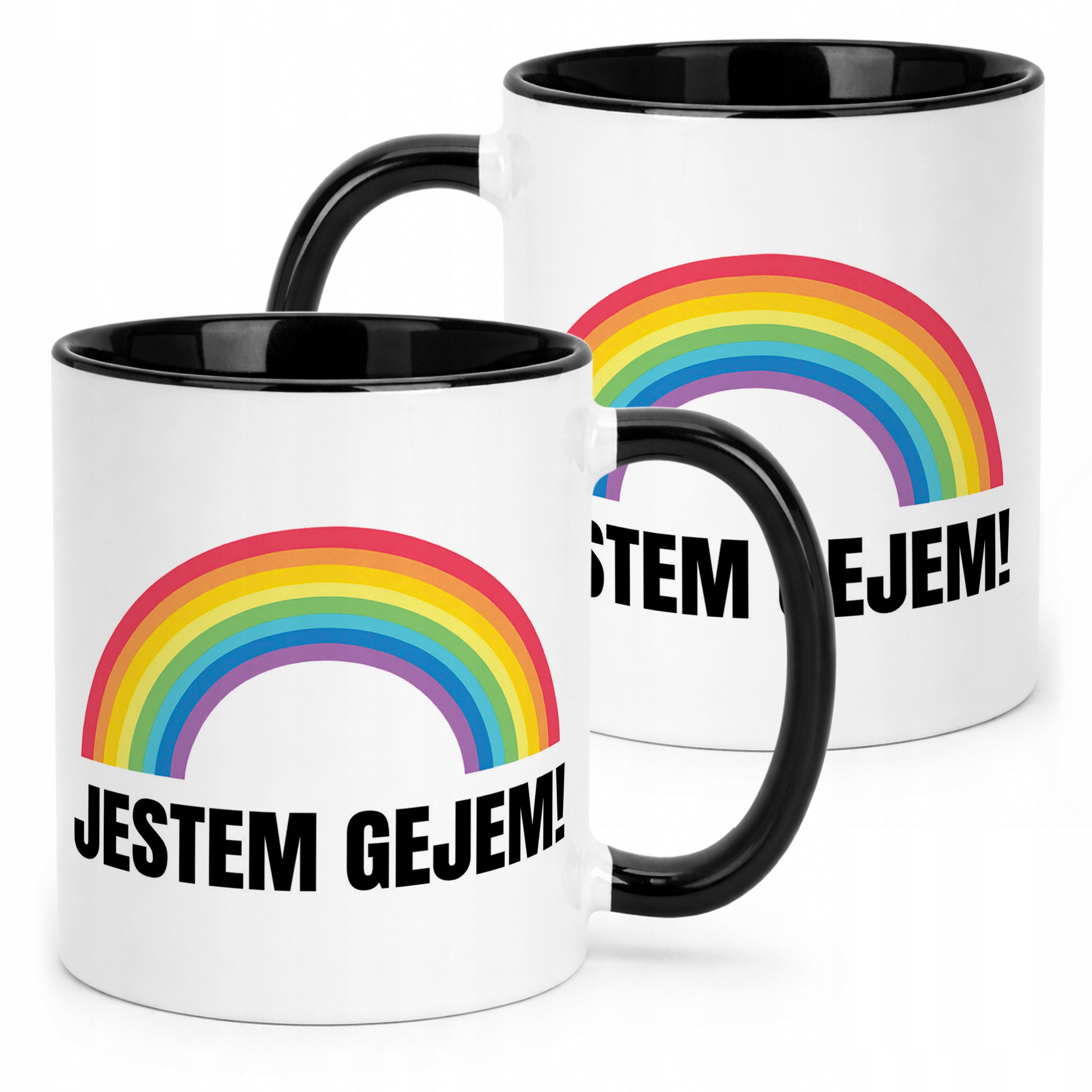 Kubek Czarny I’M GAY Tęcza LGBT Jestem Gejem
