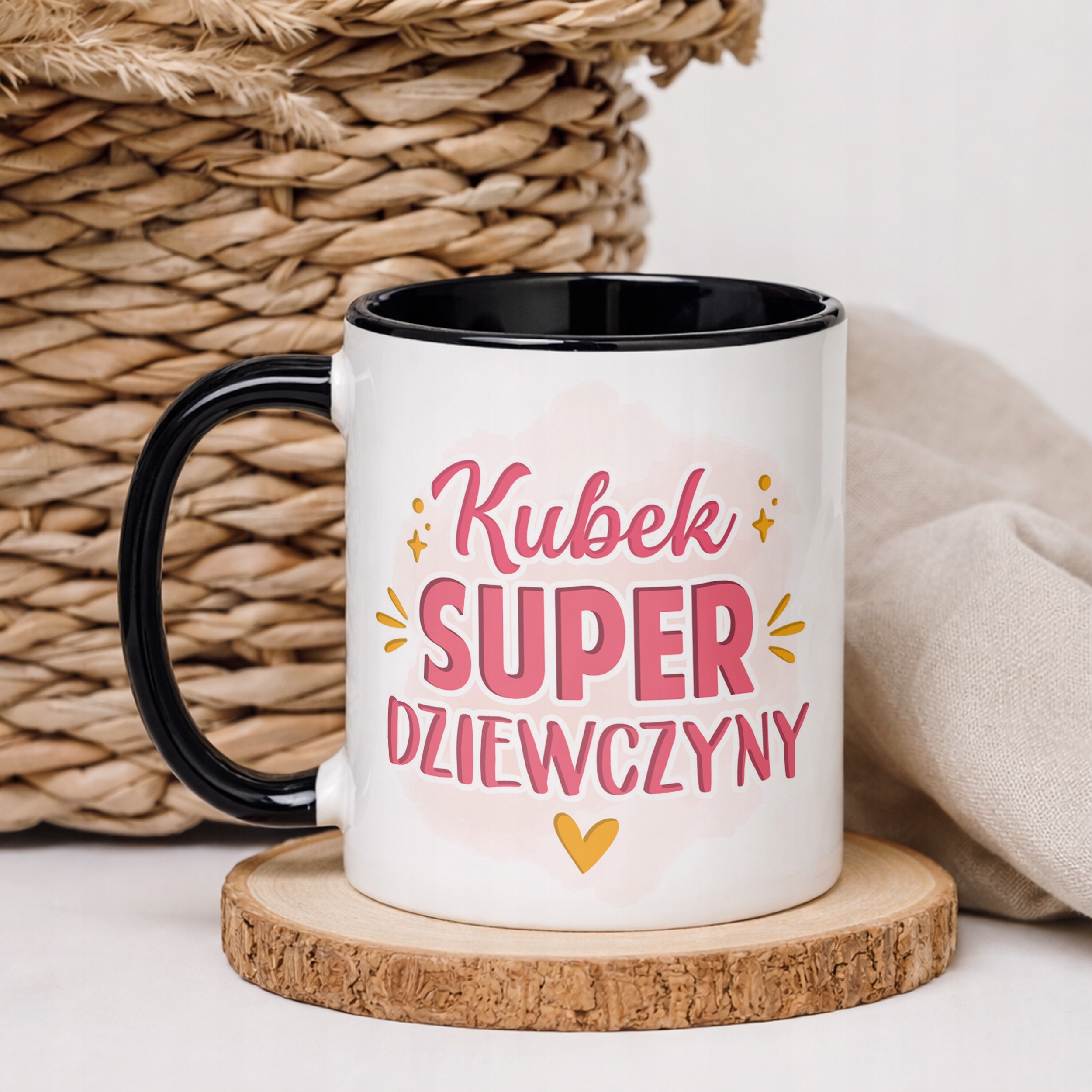 Kubek Czarny Dzień Kobiet Dla Dziewczynki Dla Niej Prezent Upominek
