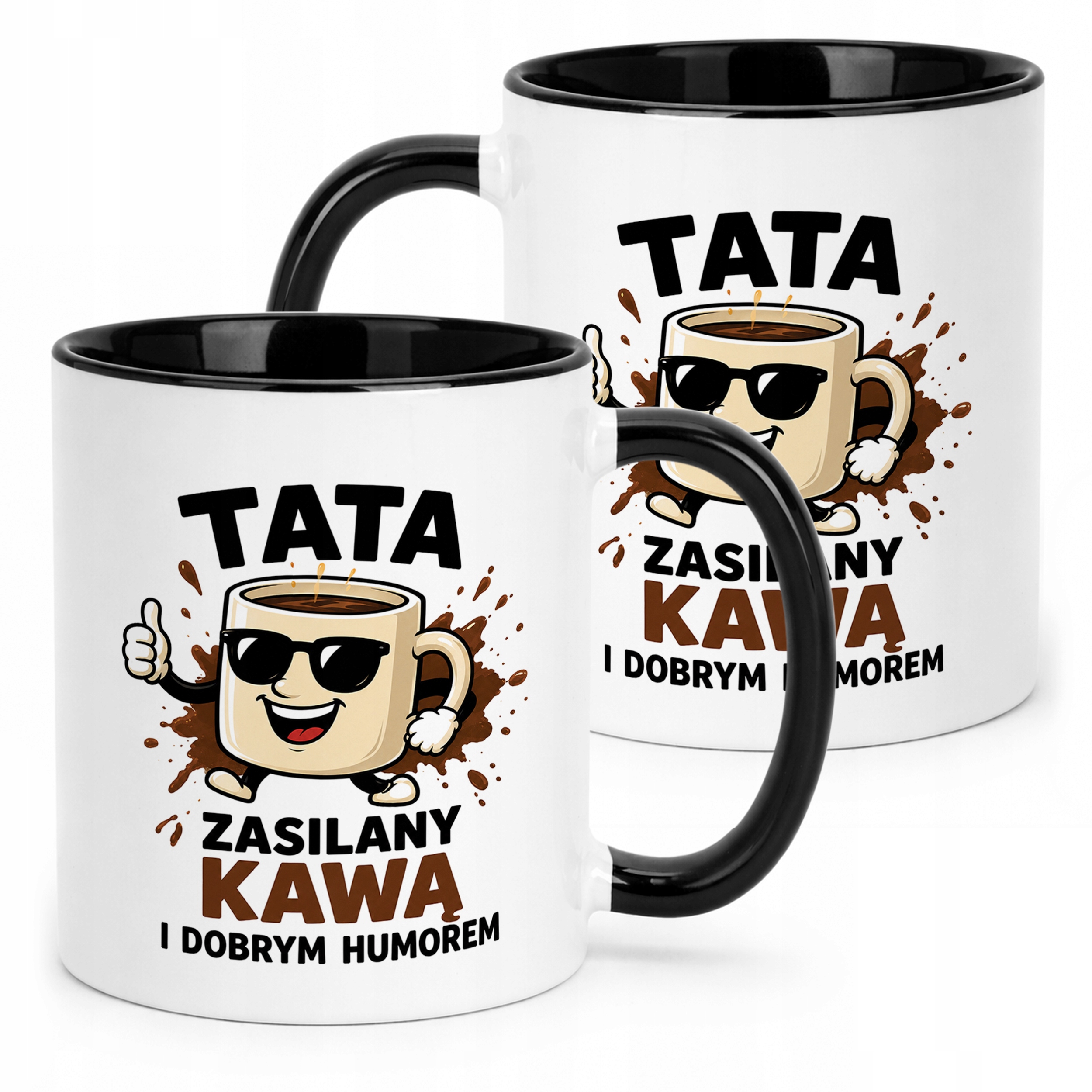 Kubek Czarny Dzień Ojca prezent dla taty upominek dla taty