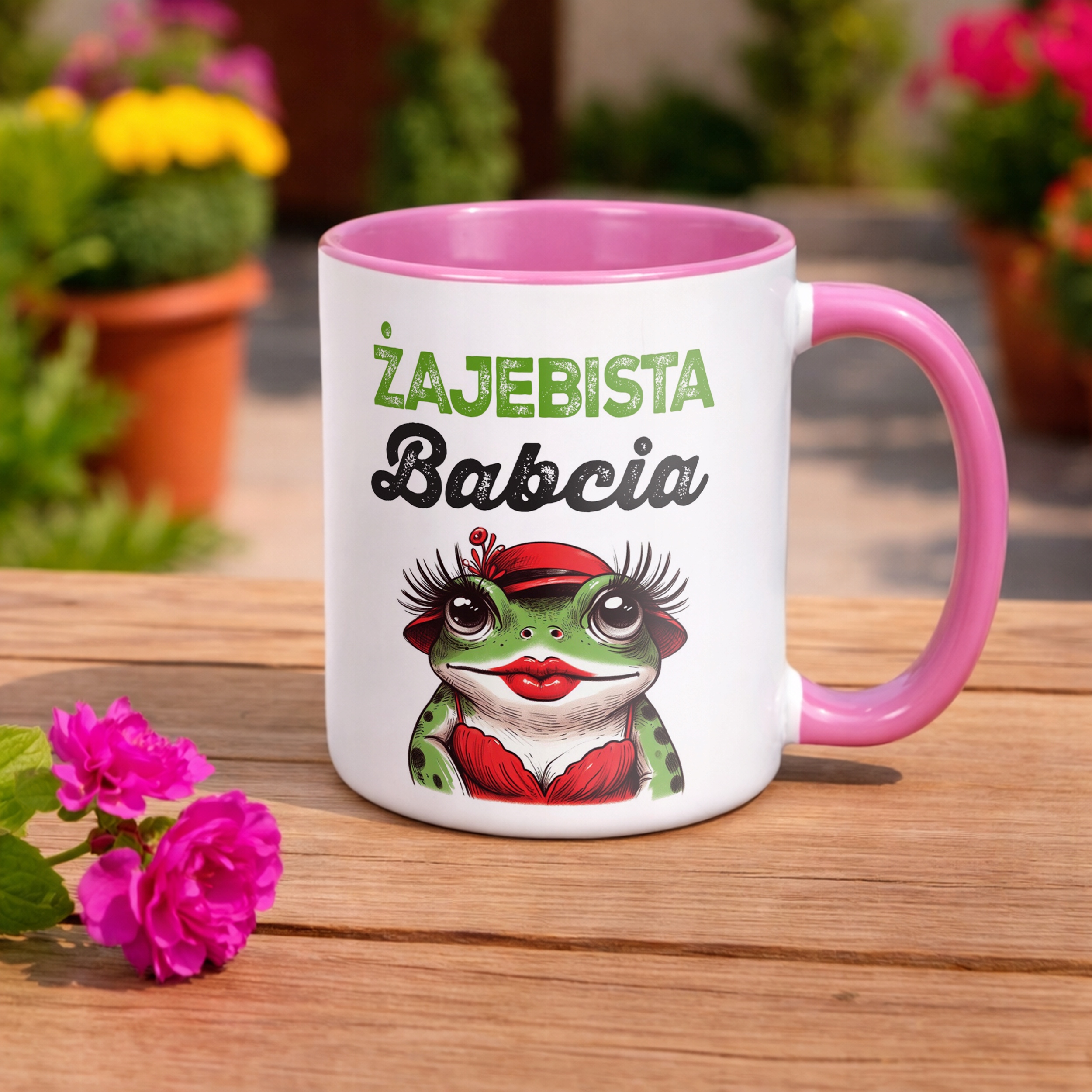 Kubek Różowy Dzień Babci Dla Babci Prezent Upominek