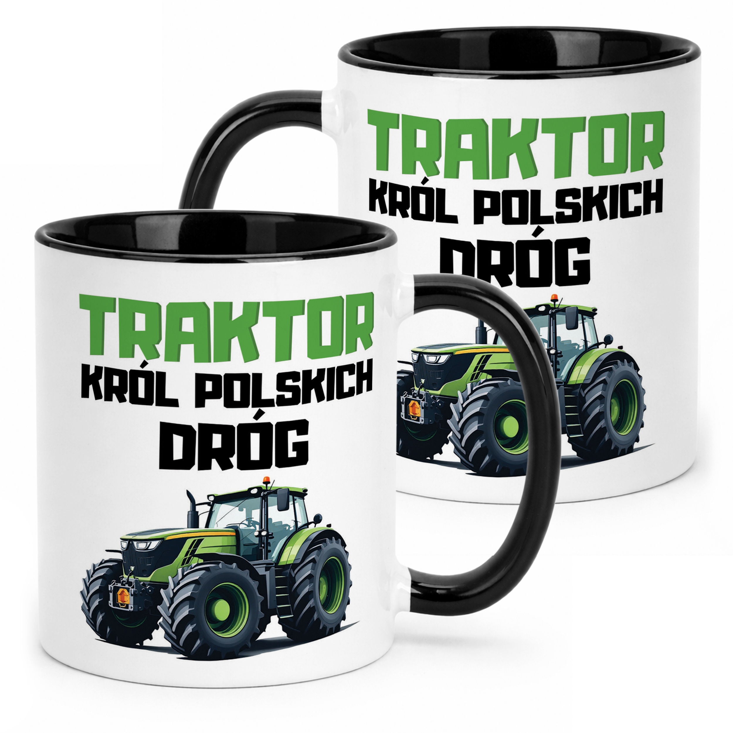 Kubek Czarny Rolnik Dla Rolnika Traktor Zabawny Prezent Upominek