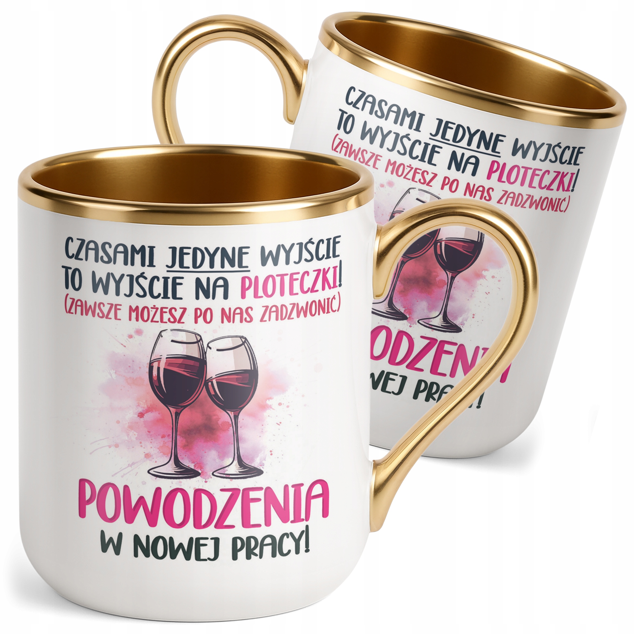 Kubek Premium Złoty Pożeganie Odejście z Pracy Prezent Upominek