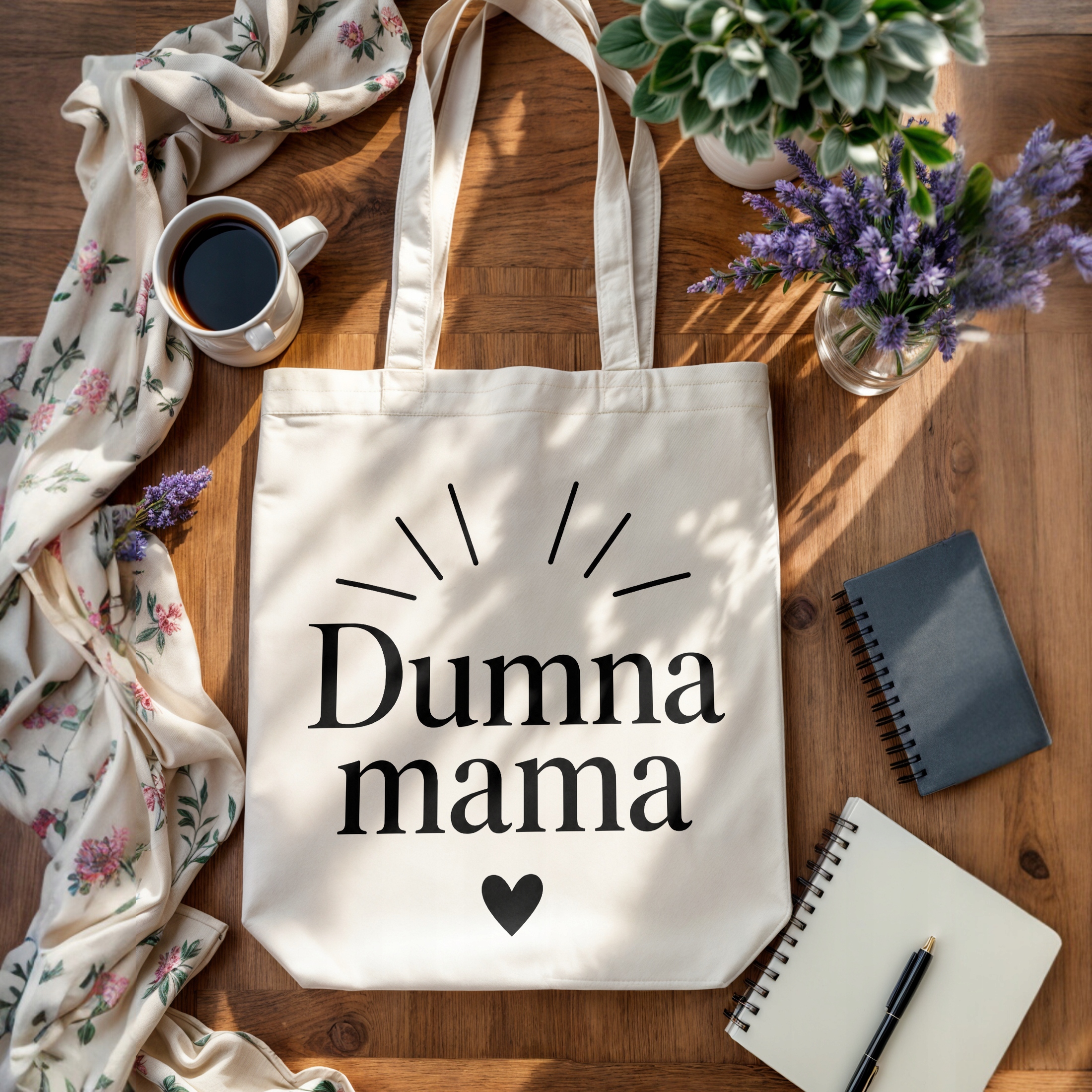 Prezent na Dzień Matki torba bawełniana premium dla mamy miły upominek