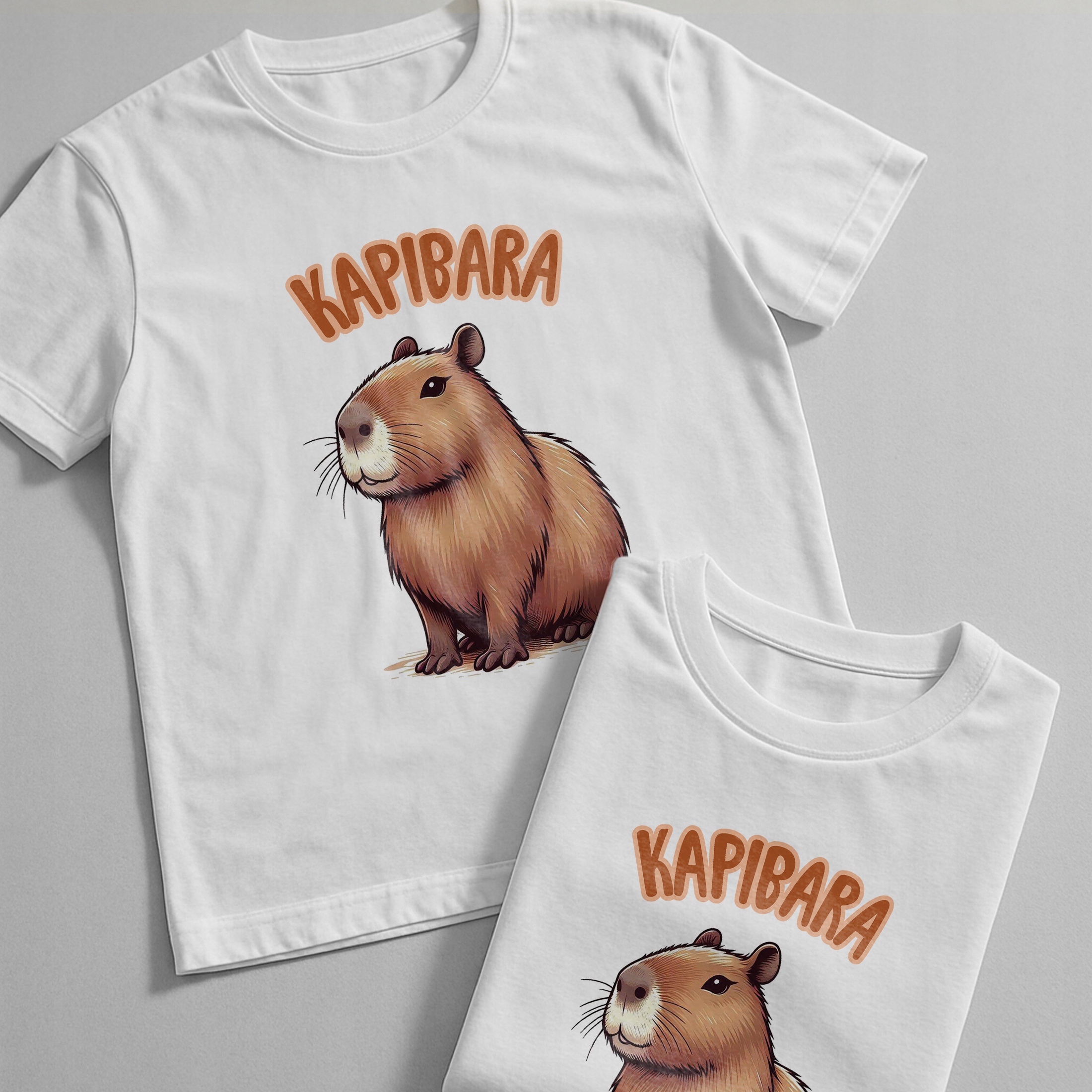 Koszulka biała dziecięca Kapibara Capybara Zwierzak