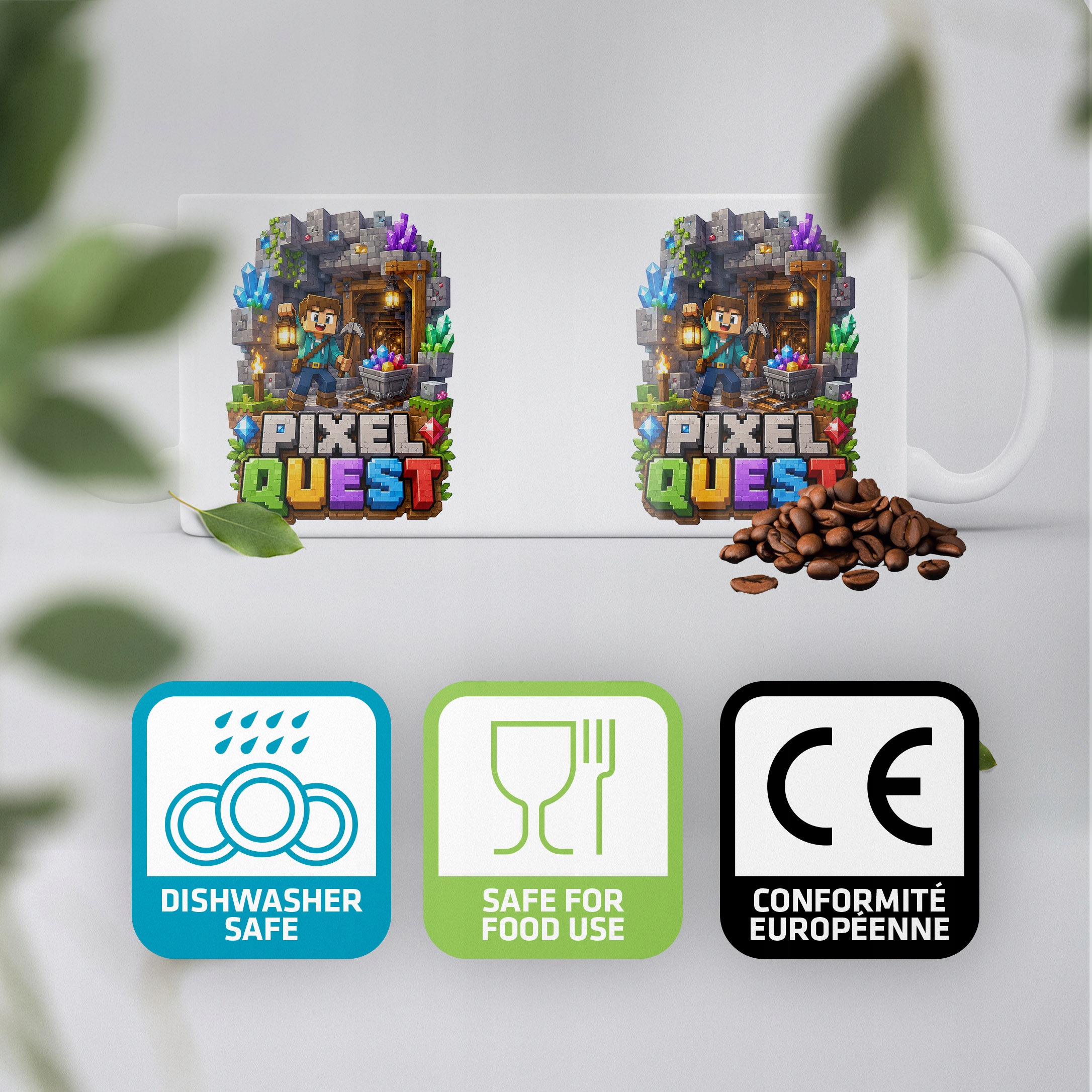 Zestaw Plecak Worek Kubek Z Nadrukiem PIXEL Gra Dla Dzieci Prezent