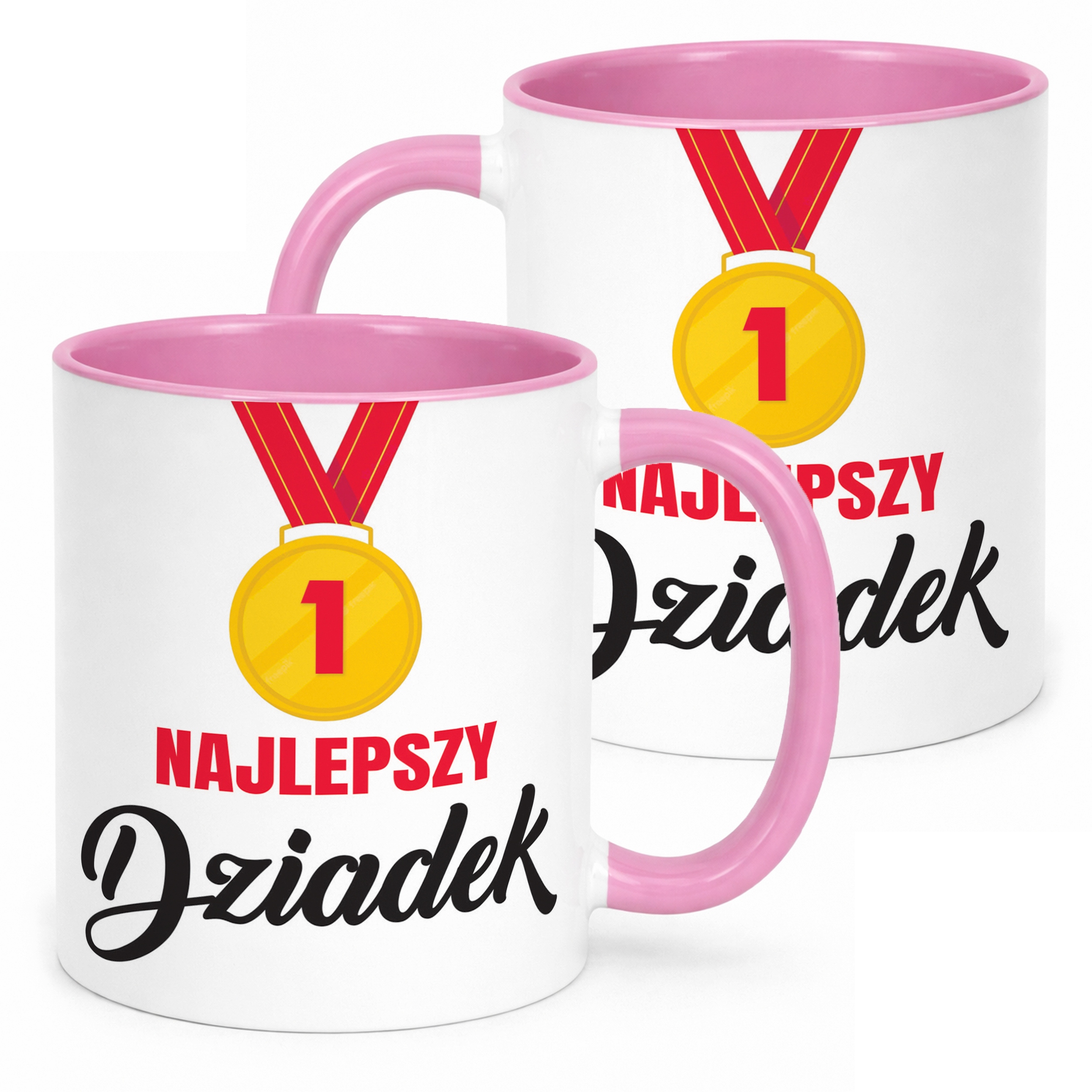 Kubek Różowy Dzień Dziadka Najlepszy Dziadek Prezent Upominek