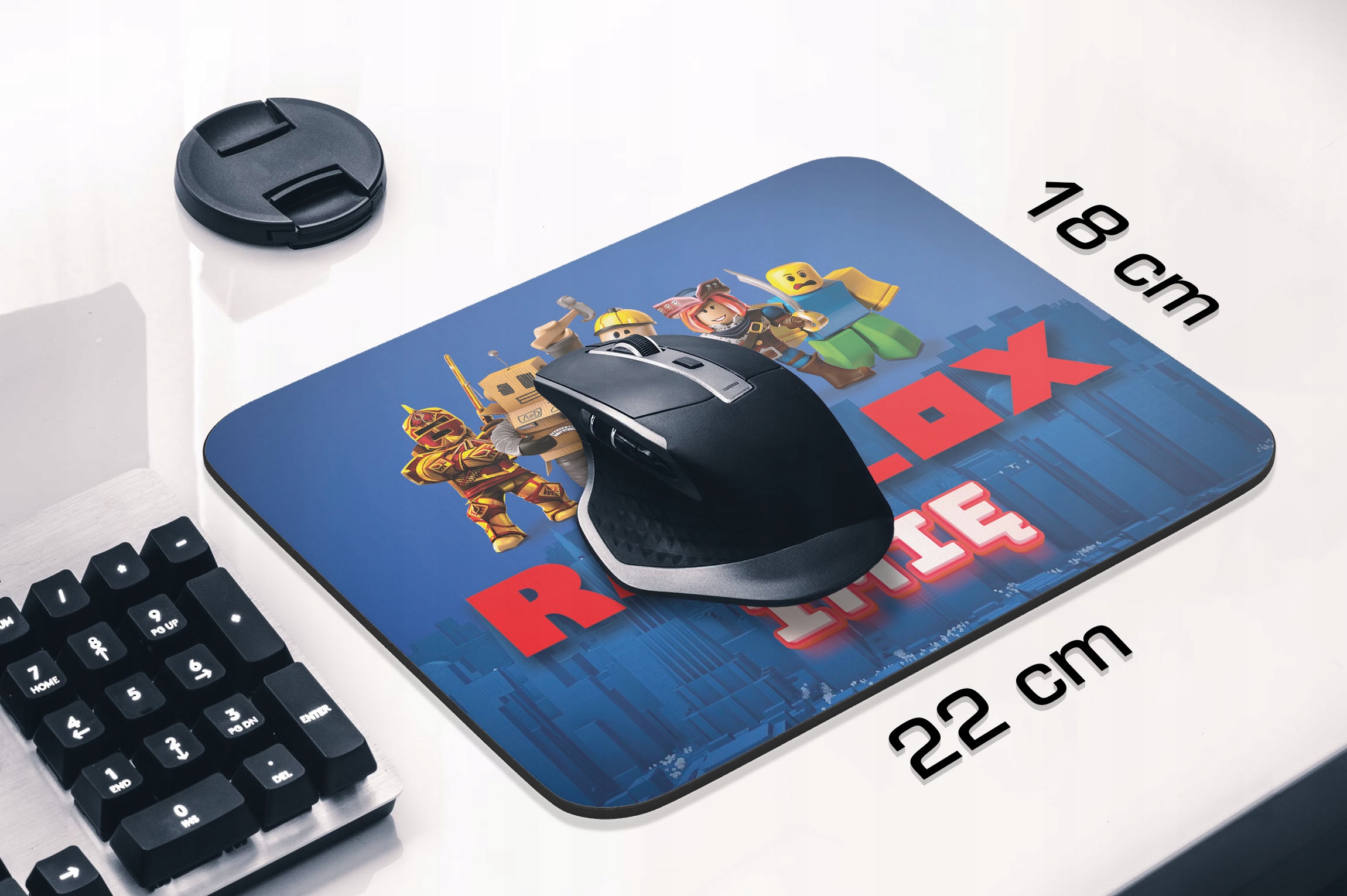Podkładka pod mysz 22×18 cm personalizowana Roblox dla gracza z imieniem