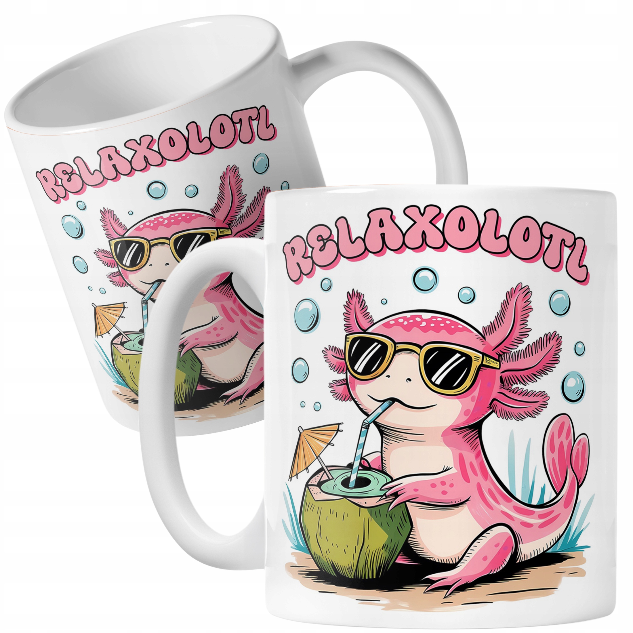 Prezent dla dziecka kubeczek Aksolotl Axolotl Różowy Zwierzak Trend Viral
