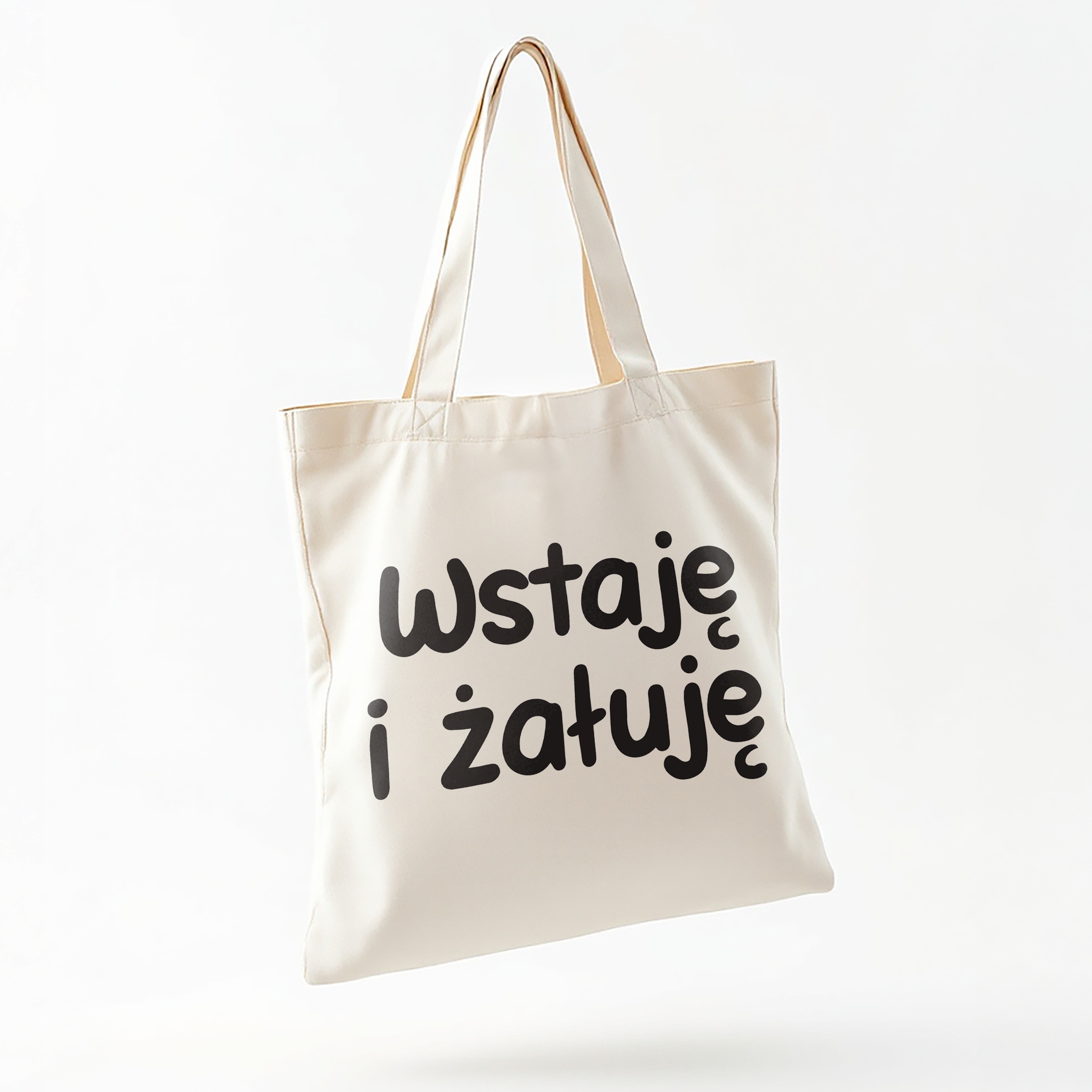 Torba bawełniana na zakupy Wstaje i Żałuję Zabawny Prezent