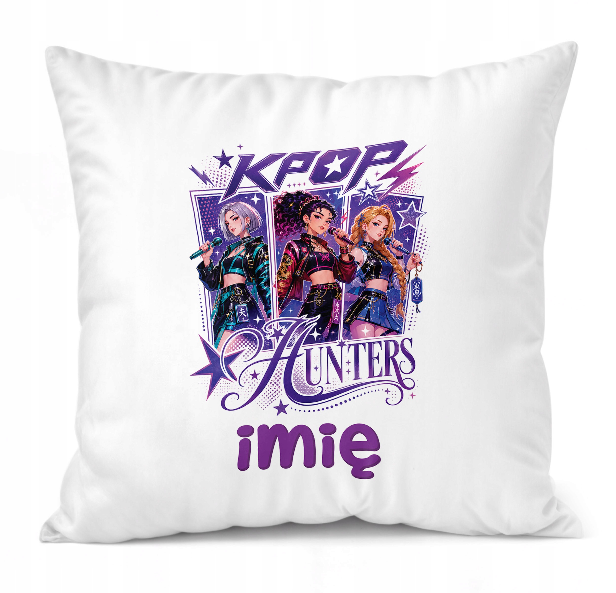 Zestaw Personalizowany Kubek Czerwony Poduszka Łowczynie Kpop Prezent