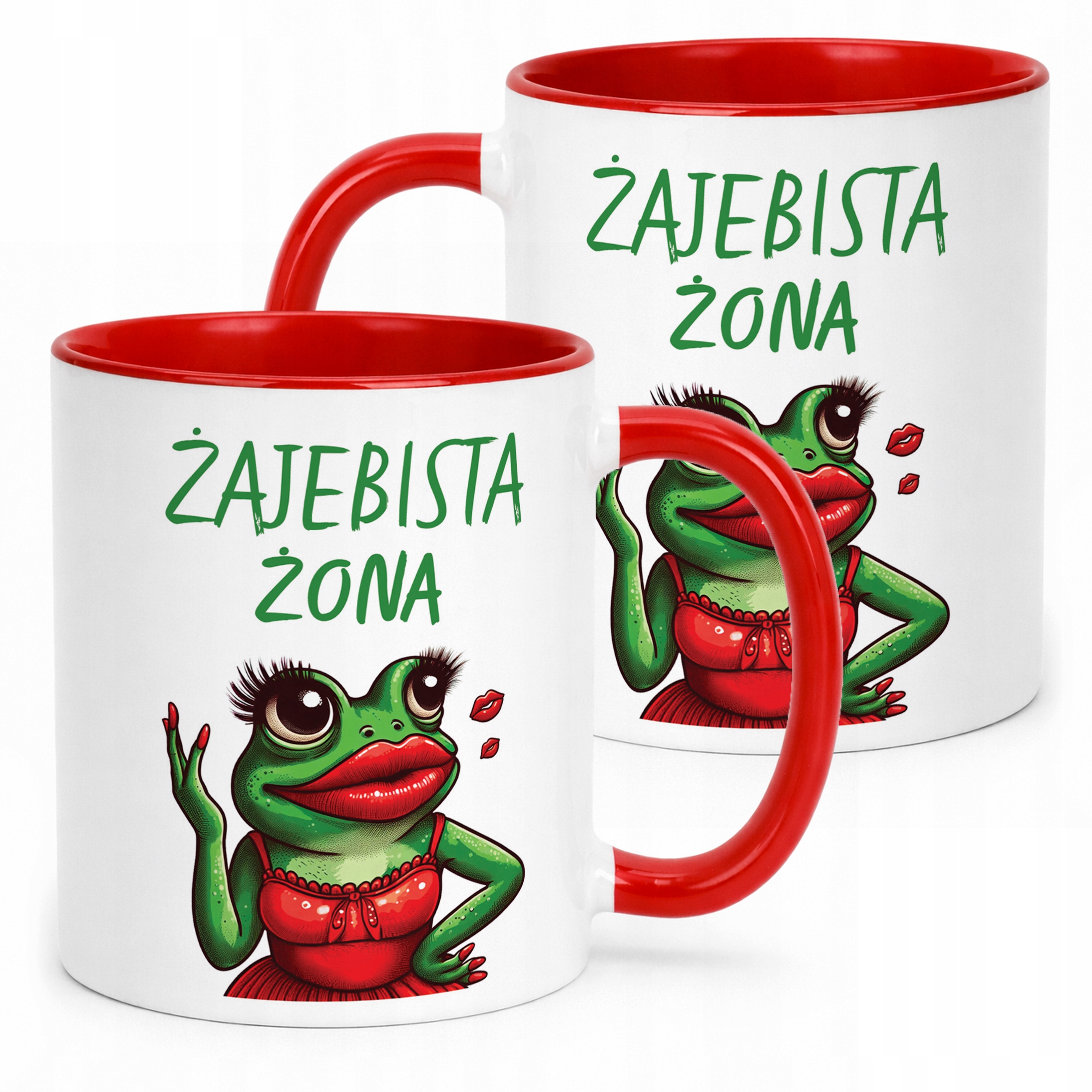 Kubek Czerwony Żajebista Żona Dla Kobiey Prezent Upominek