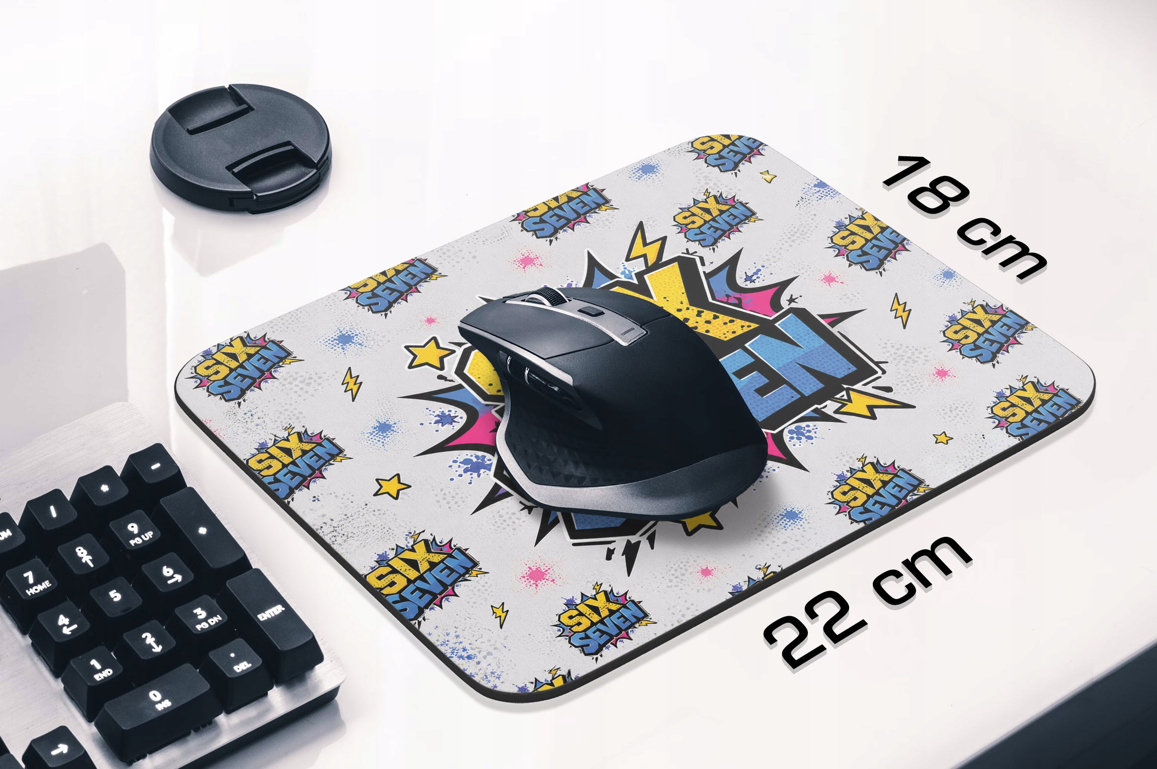 Podkładka pod mysz z nadrukiem 67 Six Seven dla graczy