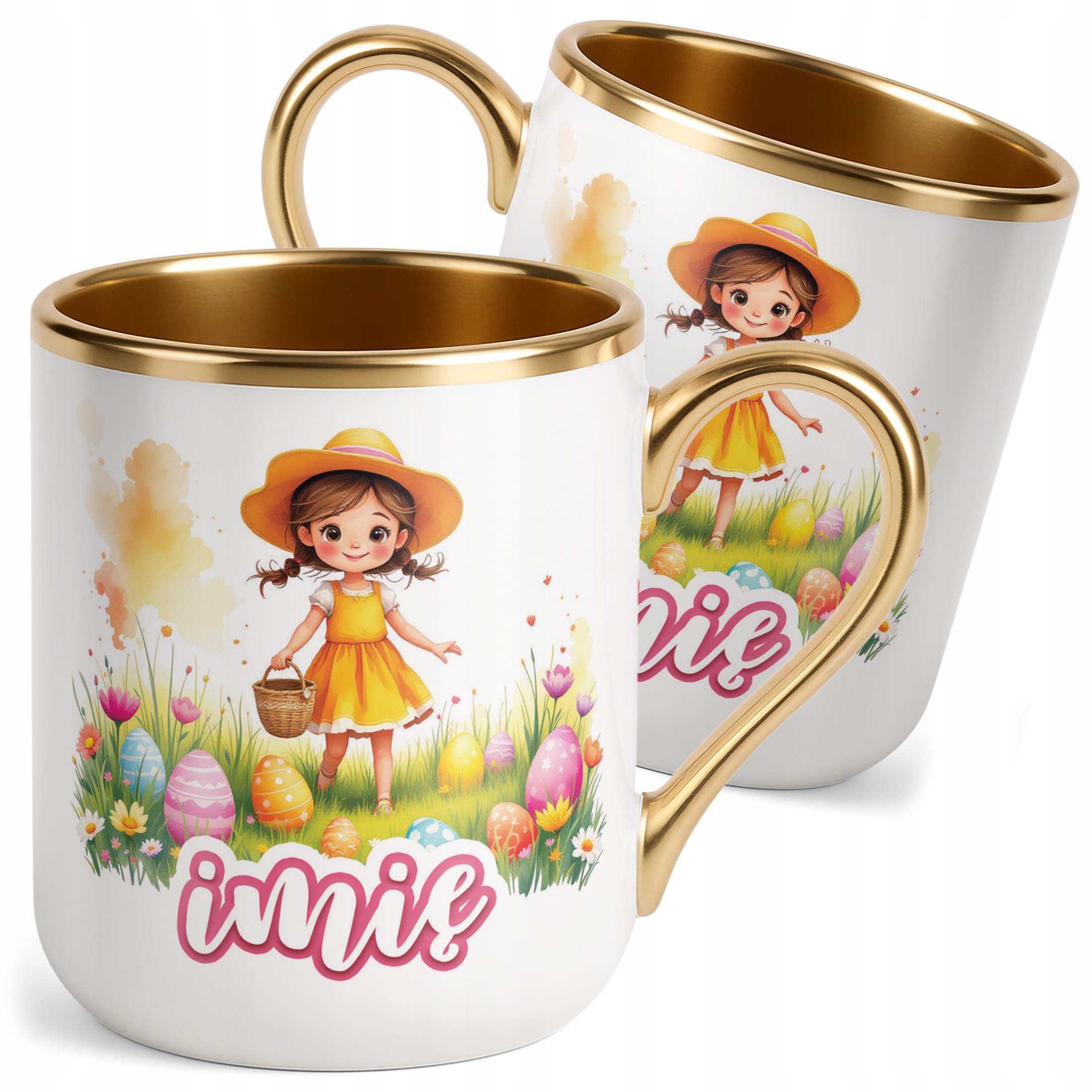 Kubek Premium Złoty Personalizowany Wielkanoc Prezent Pisanki Wiosna