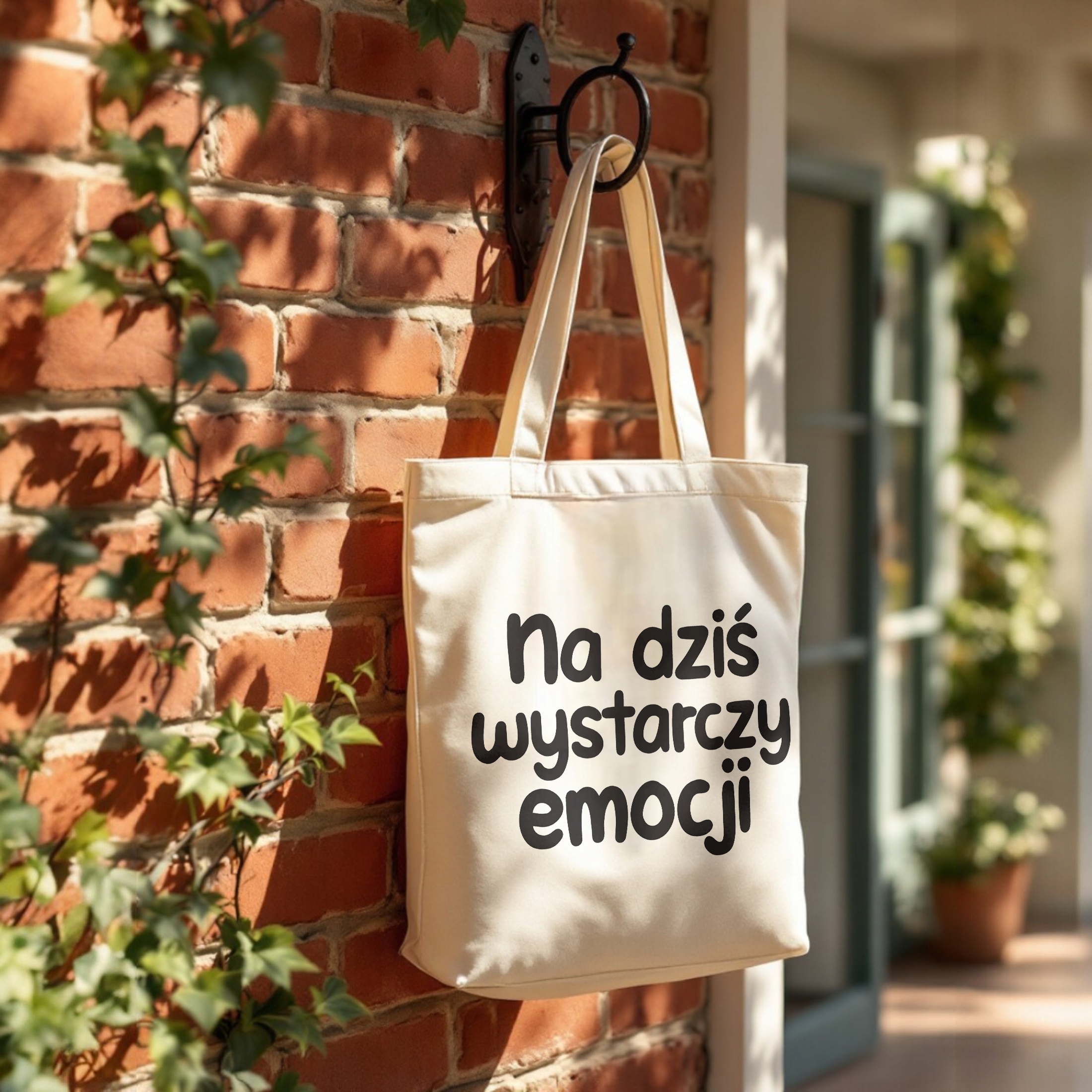 Torba bawełniana premium Na Dziś Wystarczy Emocji Zabawny Prezent