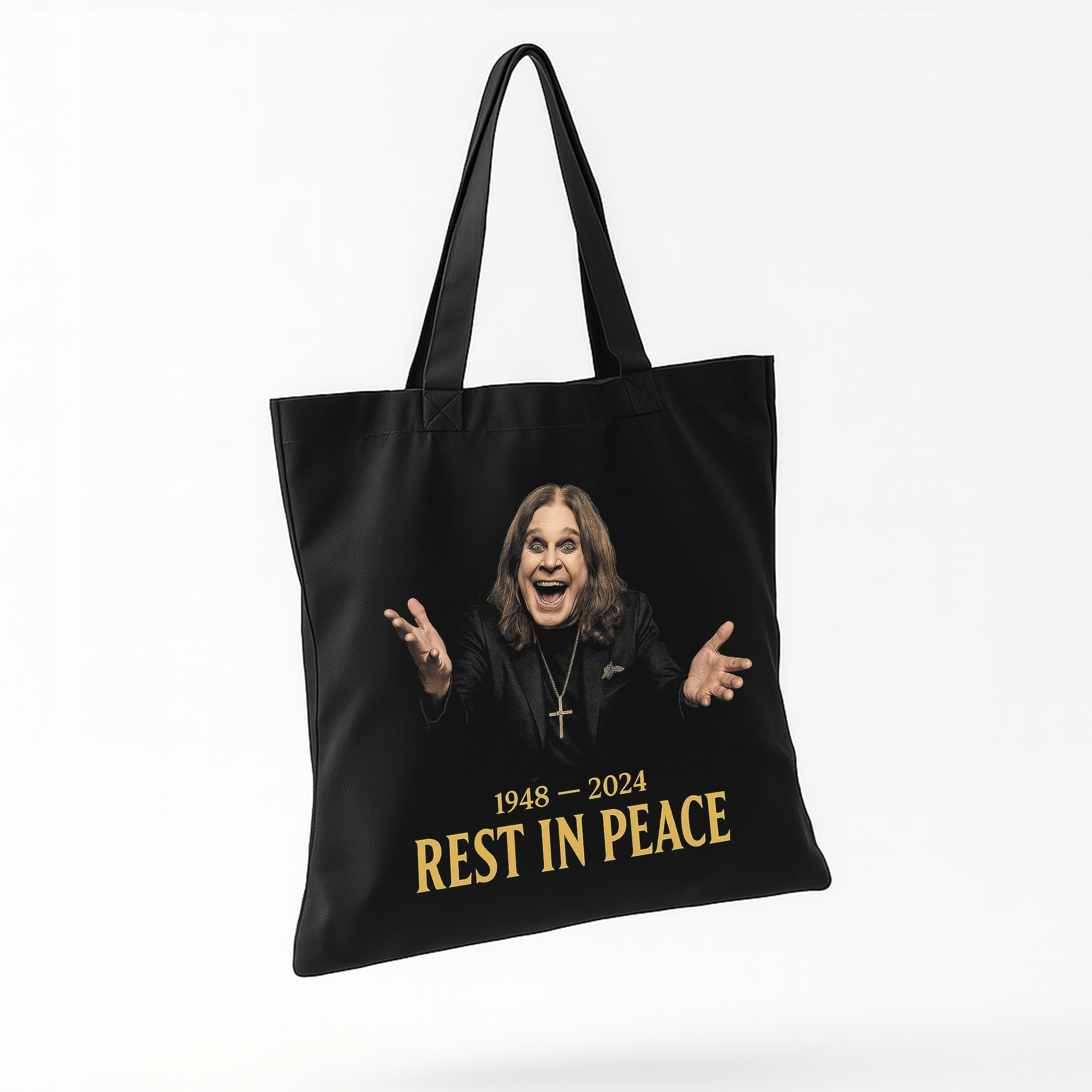 Torba bawełniana czarna na zakupy Ozzy Osbourne Black Sabbath