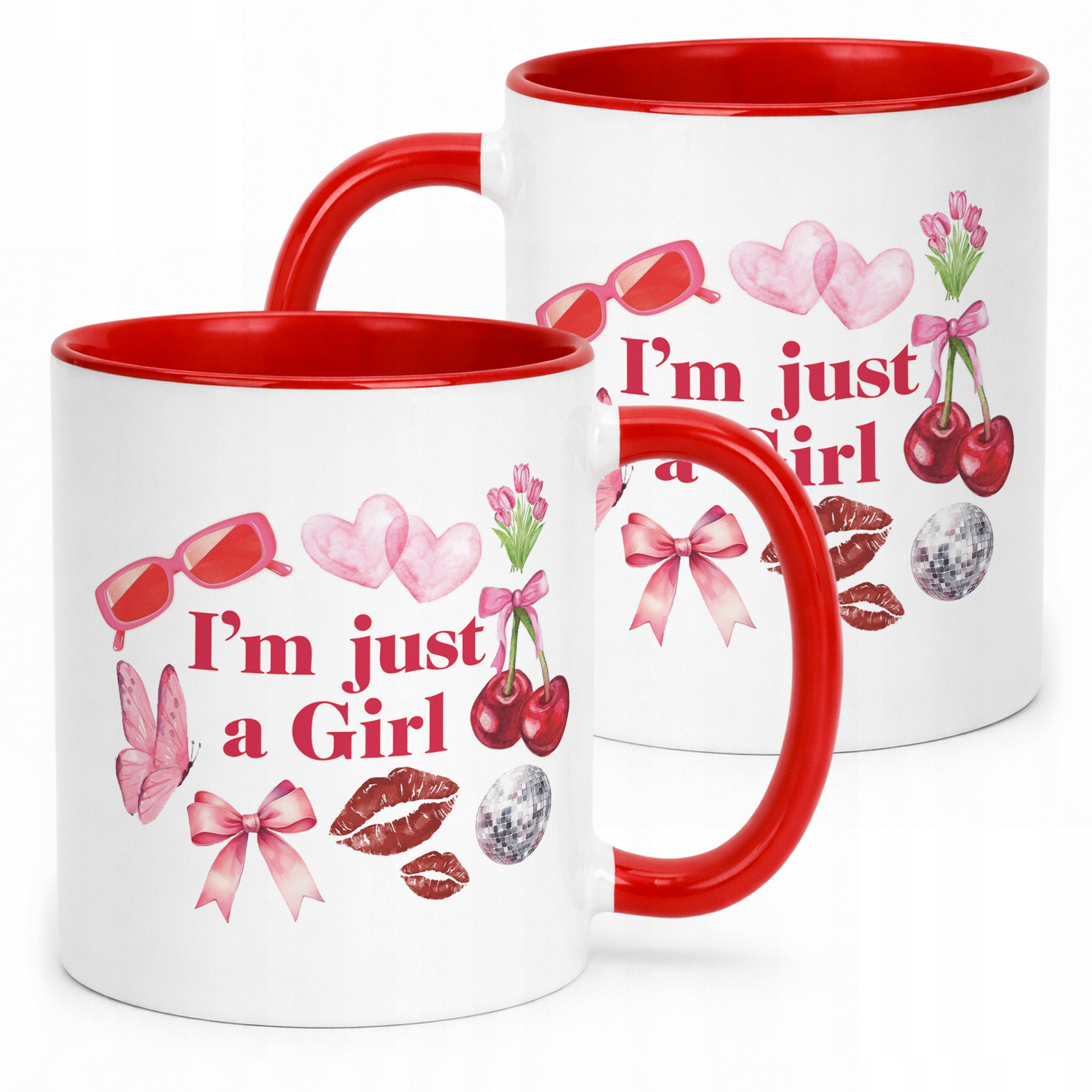 Kubek Czerwony I’m Just A Girl Dla Dziewczyny Prezent Upominek