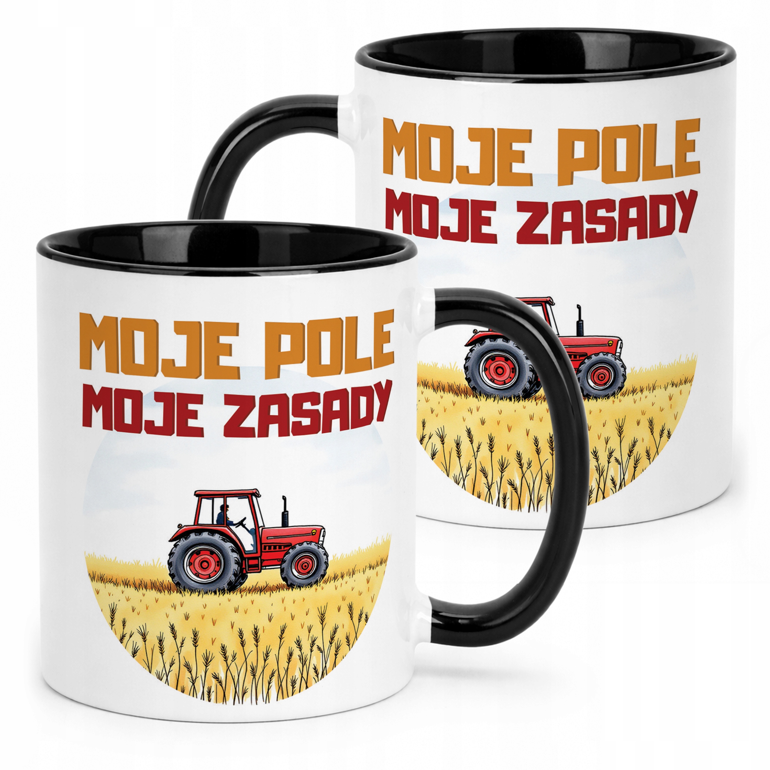 Kubek Czarny Rolnik Dla Rolnika Traktor Zabawny Prezent Upominek