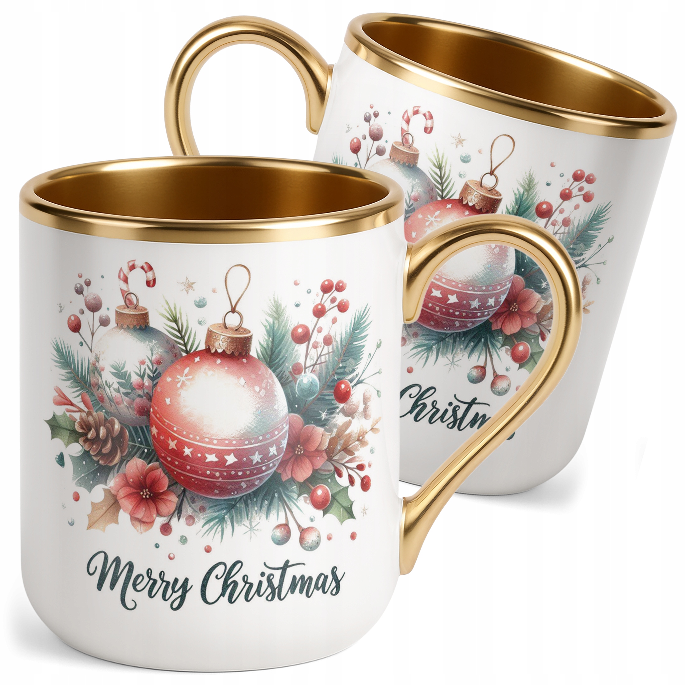 Kubek Premium Złoty Świąteczny Merry Christmas Boże Narodzenie