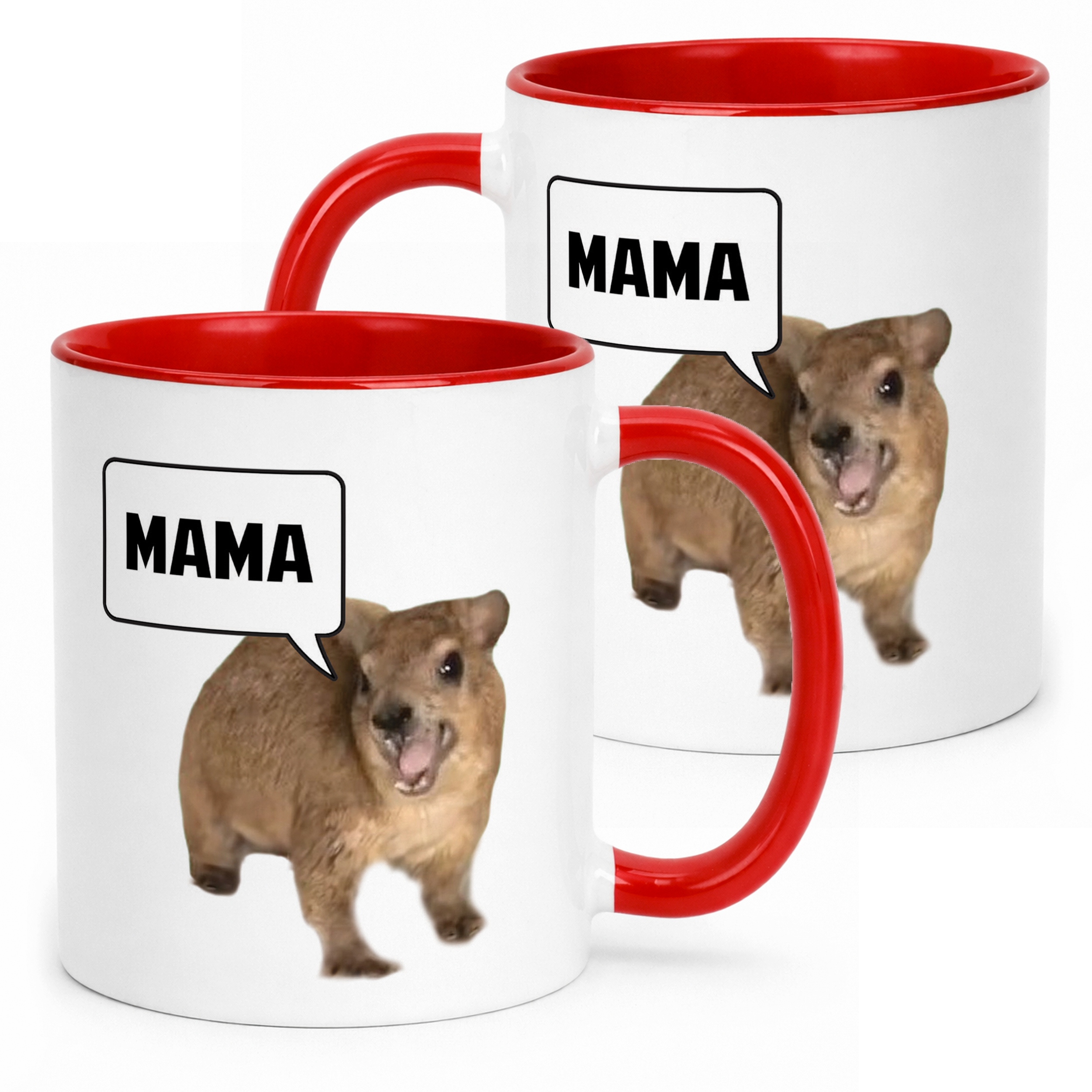Kubek Czerwony MAMA MAMA MAMAA Tiktok Viral Zwierzę Memy
