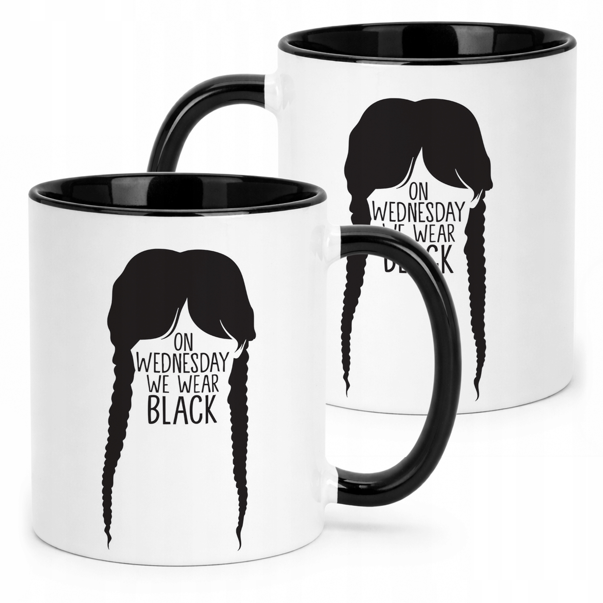 Kubek Czarny Nevermore Wednesday Addams Dla Fanów Prezent