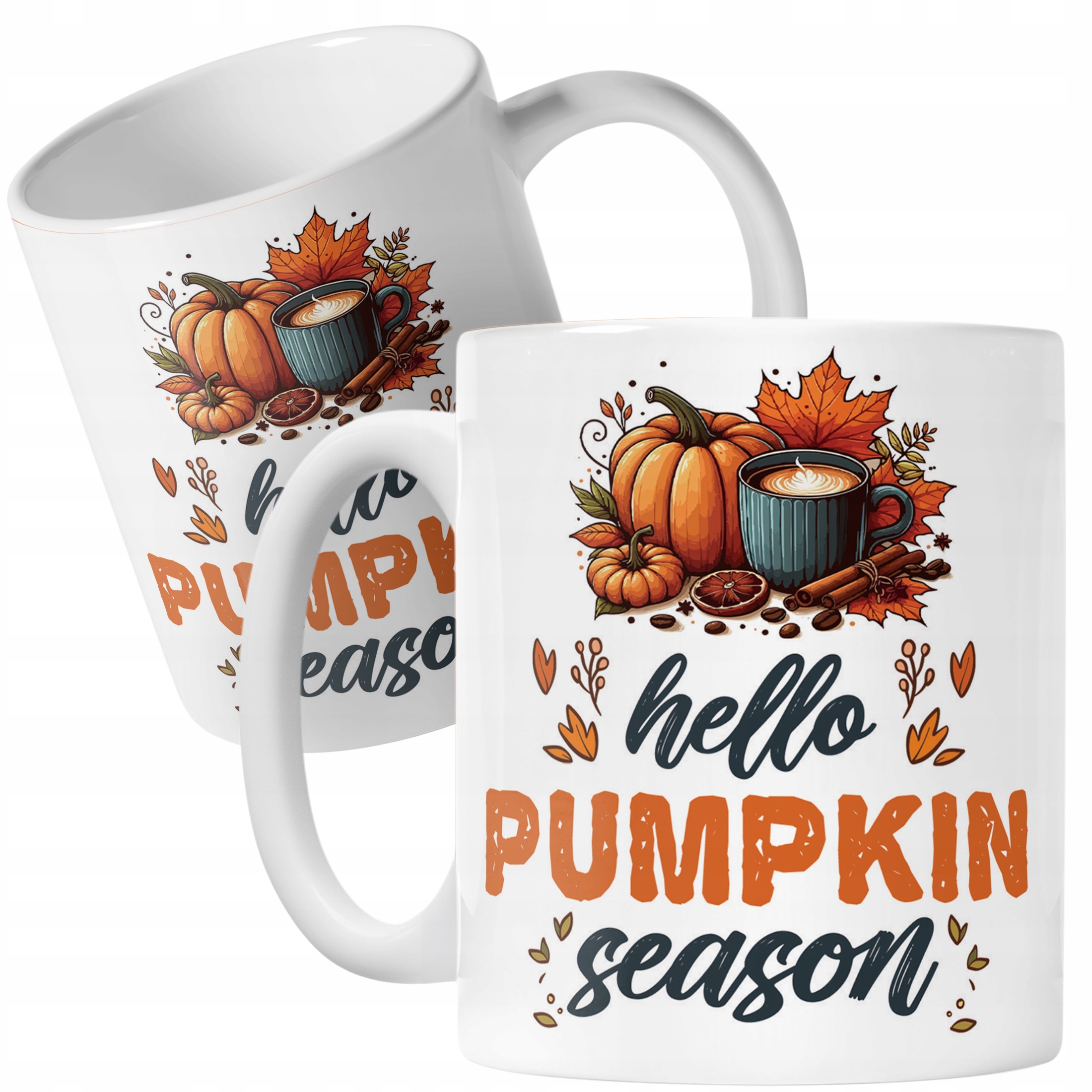 Kubek ceramiczny Jesienny Jesień Hello Pumpkin Dynia Prezent