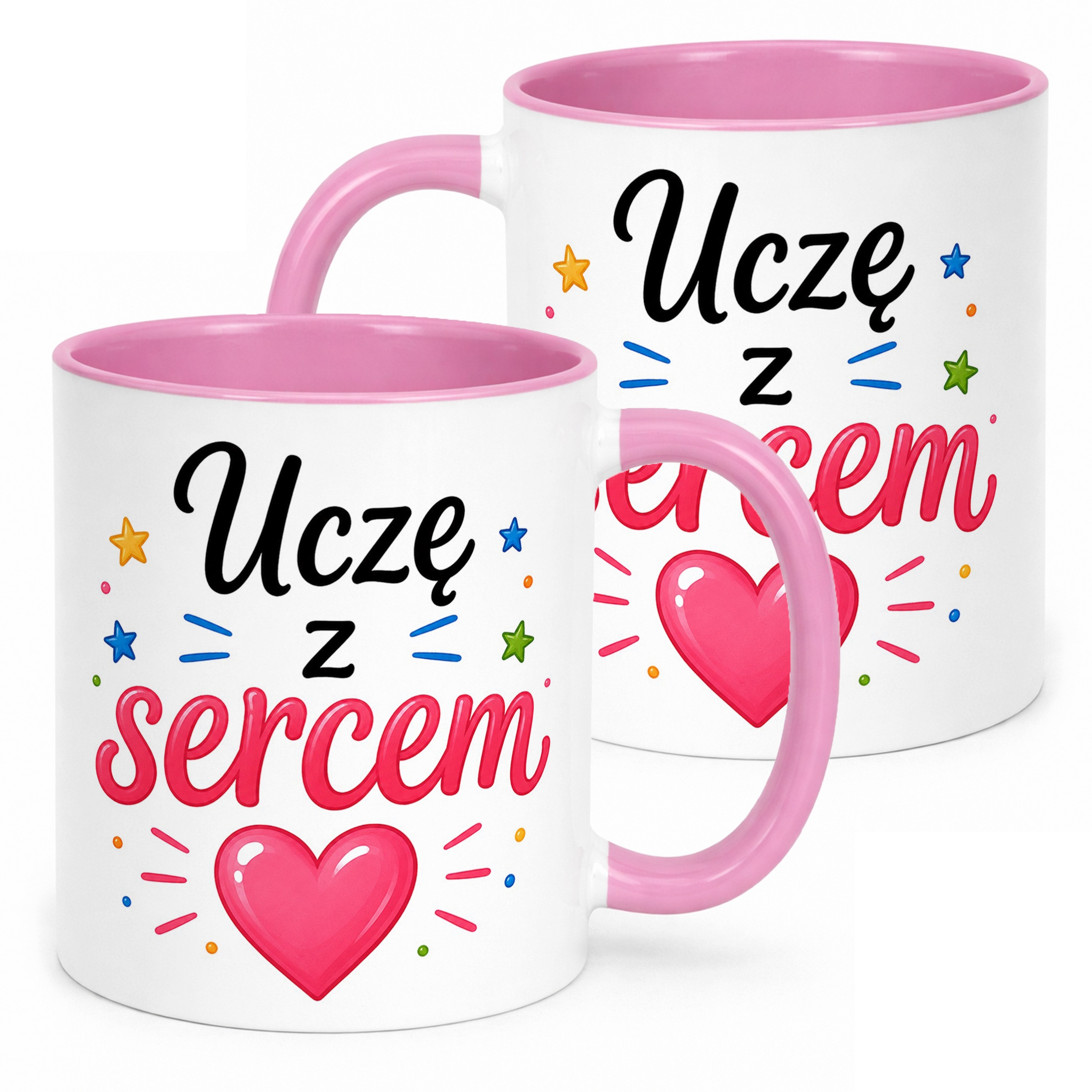 Kubek Różowy Dzień Nauczyciela Prezent Upominek Szkoła