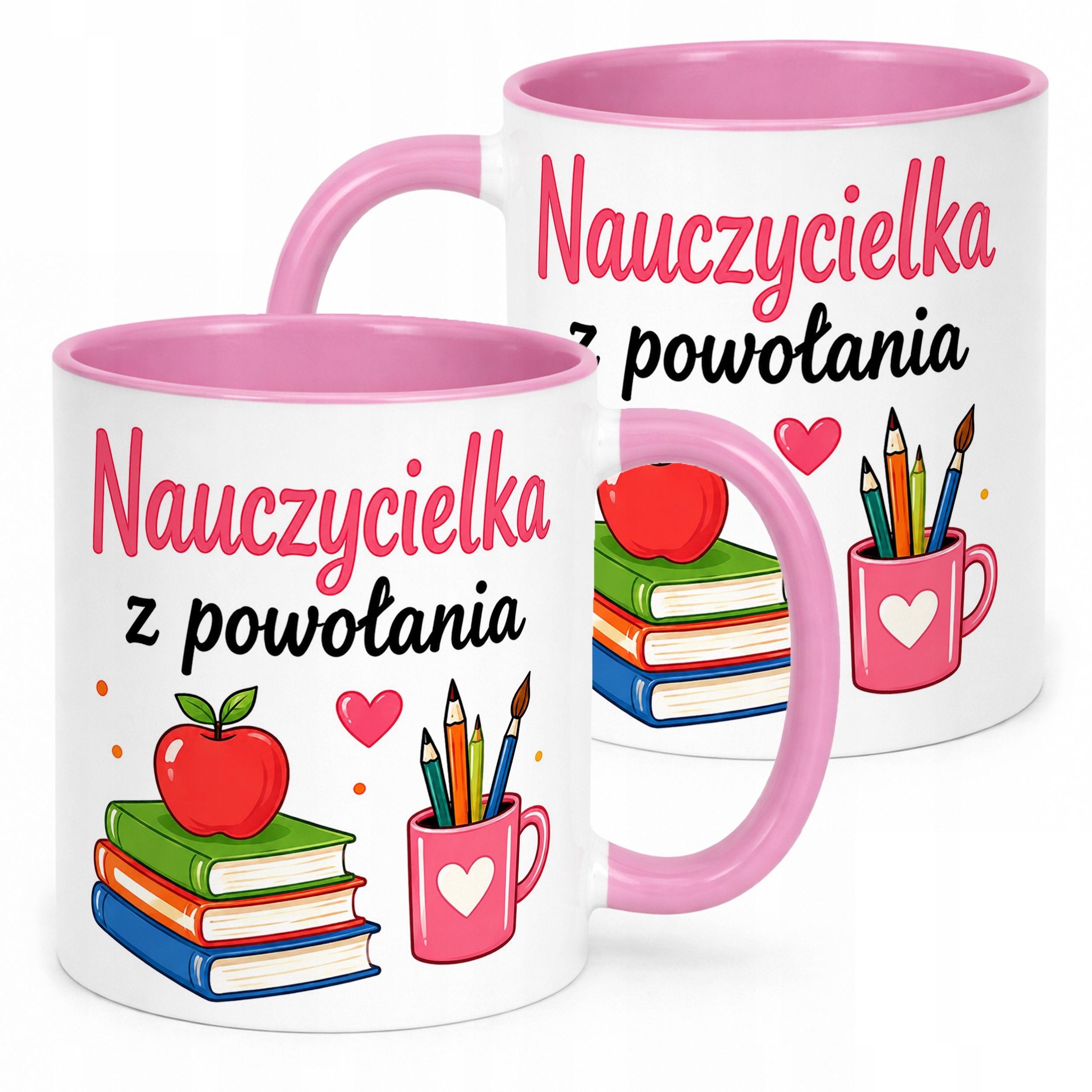 Kubek Różowy Dzień Nauczyciela Dla Nauczycielki Prezent Upominek