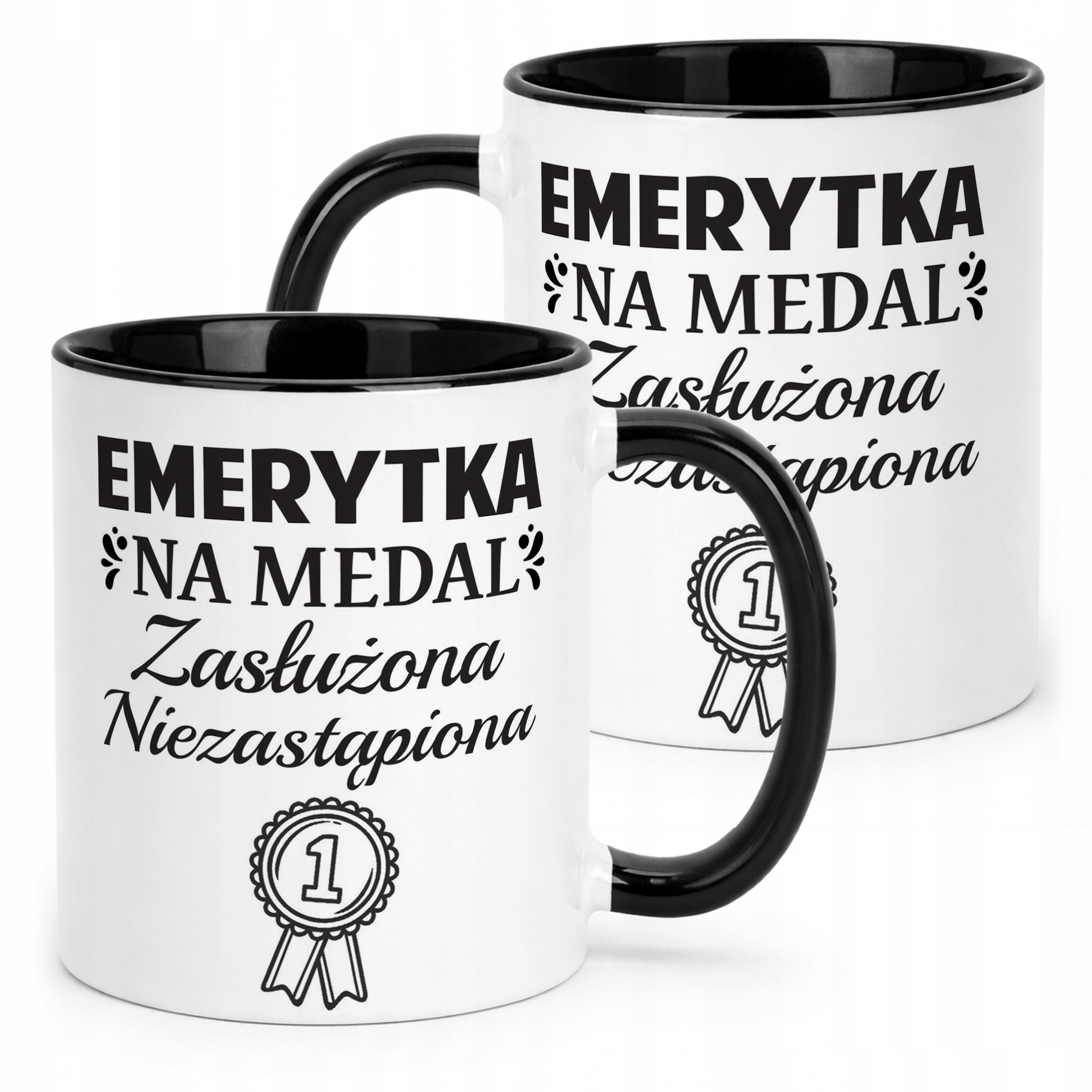 Kubek Czarny z okazji Emerytury Dla Emerytki Prezent Upominek
