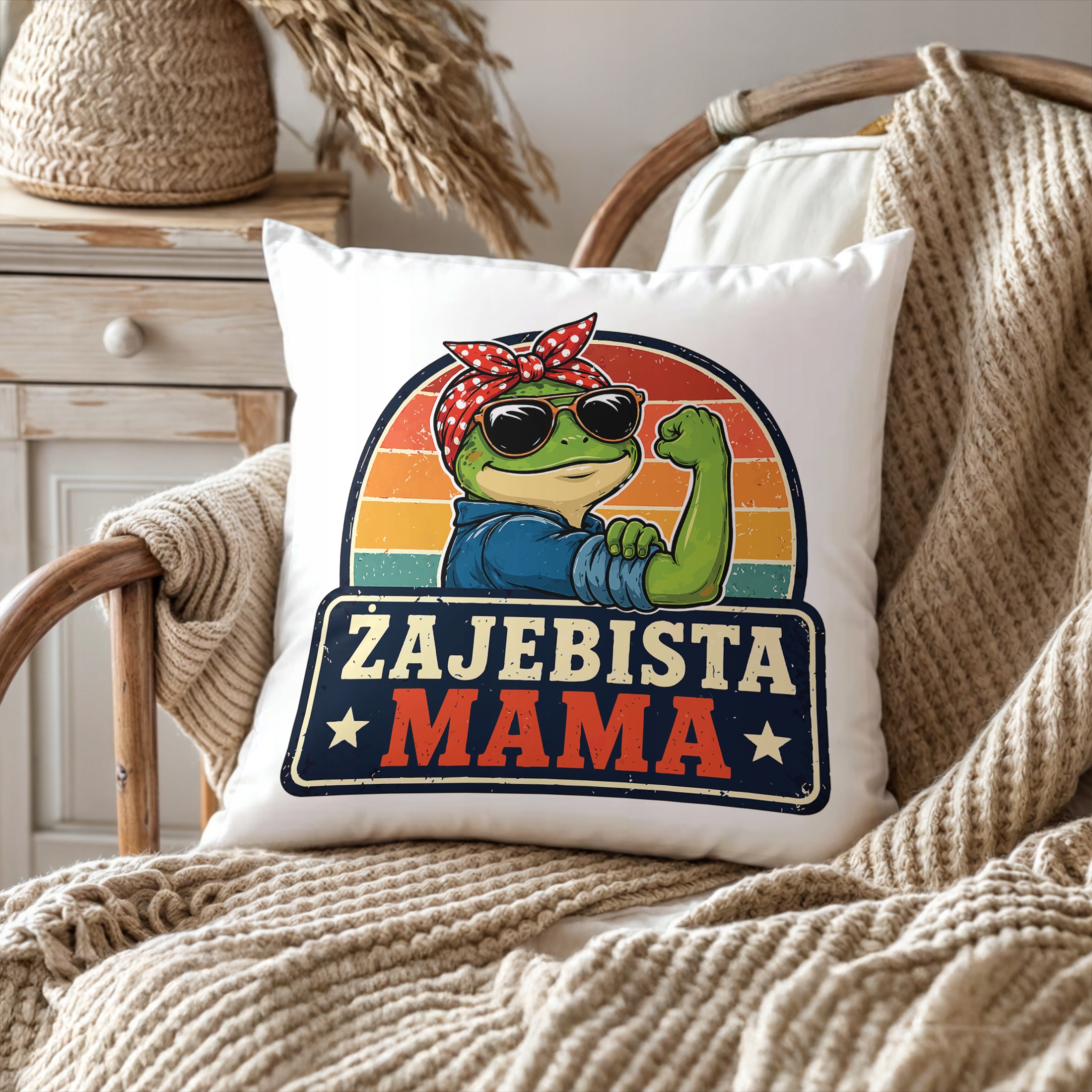Poduszka dla mamy 38x38cm prezent na Dzień Matki pomysł na prezent mamy