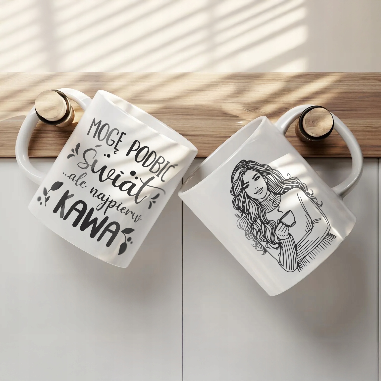 Kubek ceramiczny Dzień Kobiet Ale najpierw Kawa Prezent Dla Kobiety