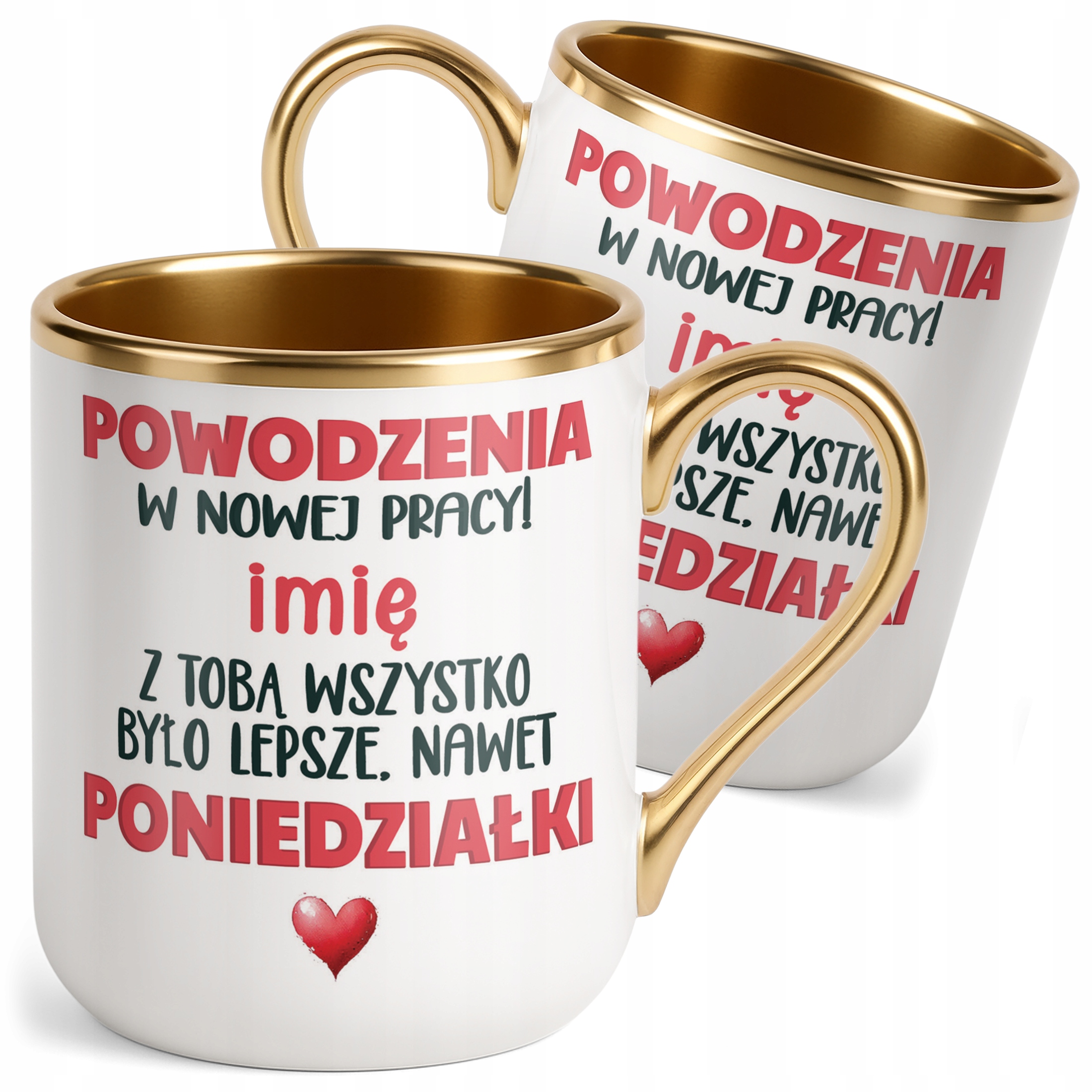 Kubek Premium Złoty Personalizowany Pożeganie Odejście z Pracy Prezent
