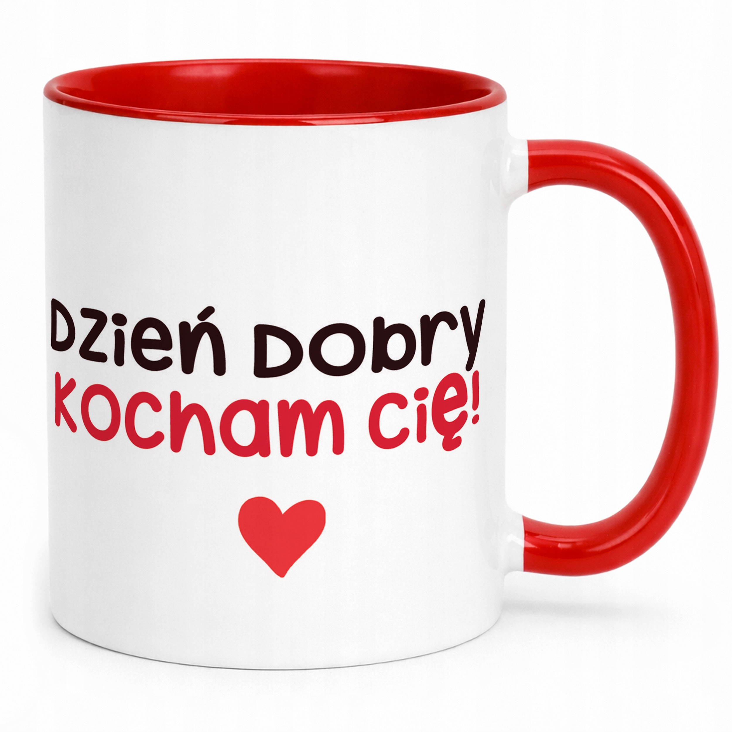 Kubek Czerwony Personalizowany Serce Walentynki Prezent Upominek