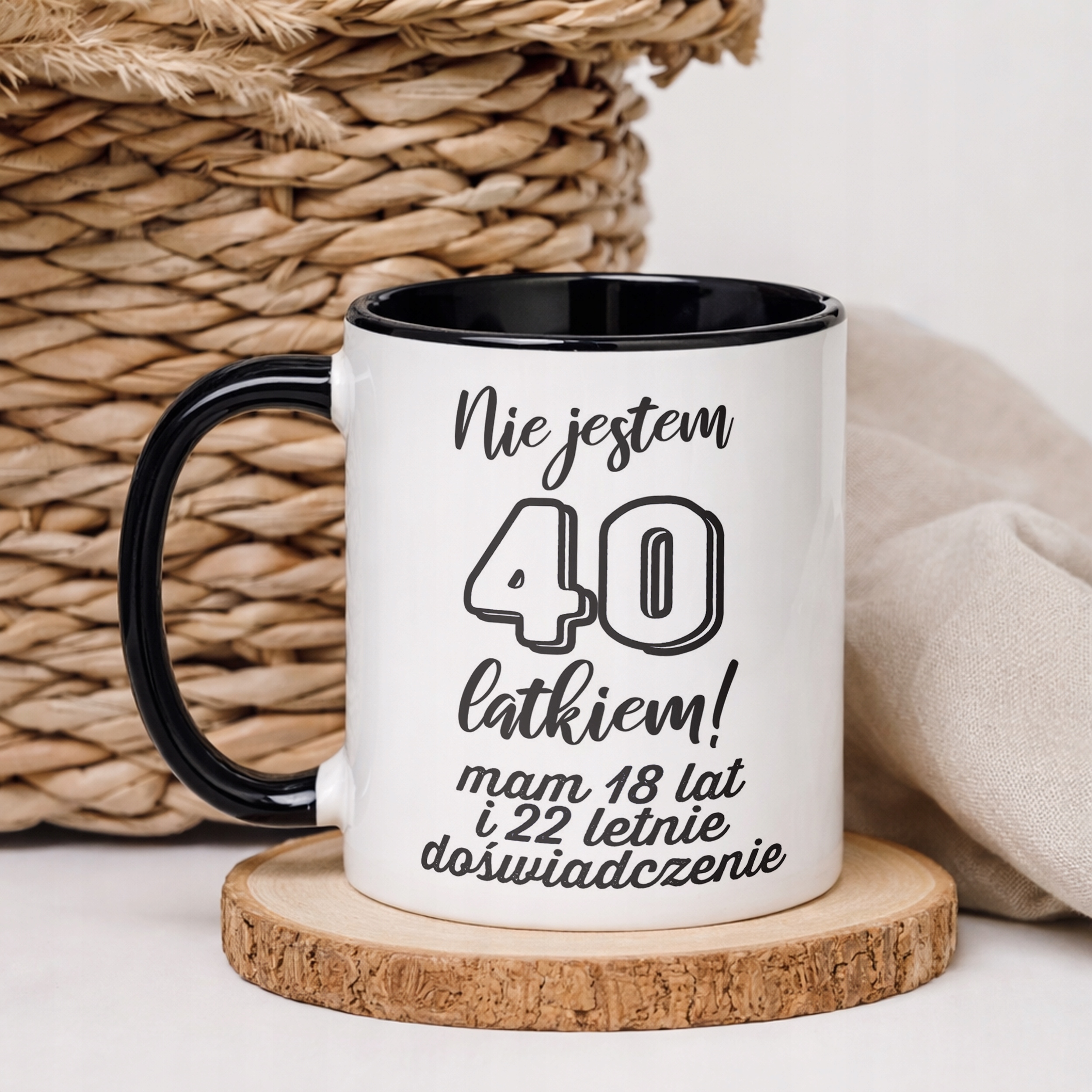 Kubek Czarny Nie Jestem 40 latkiem Prezent Dla Mężczyzny