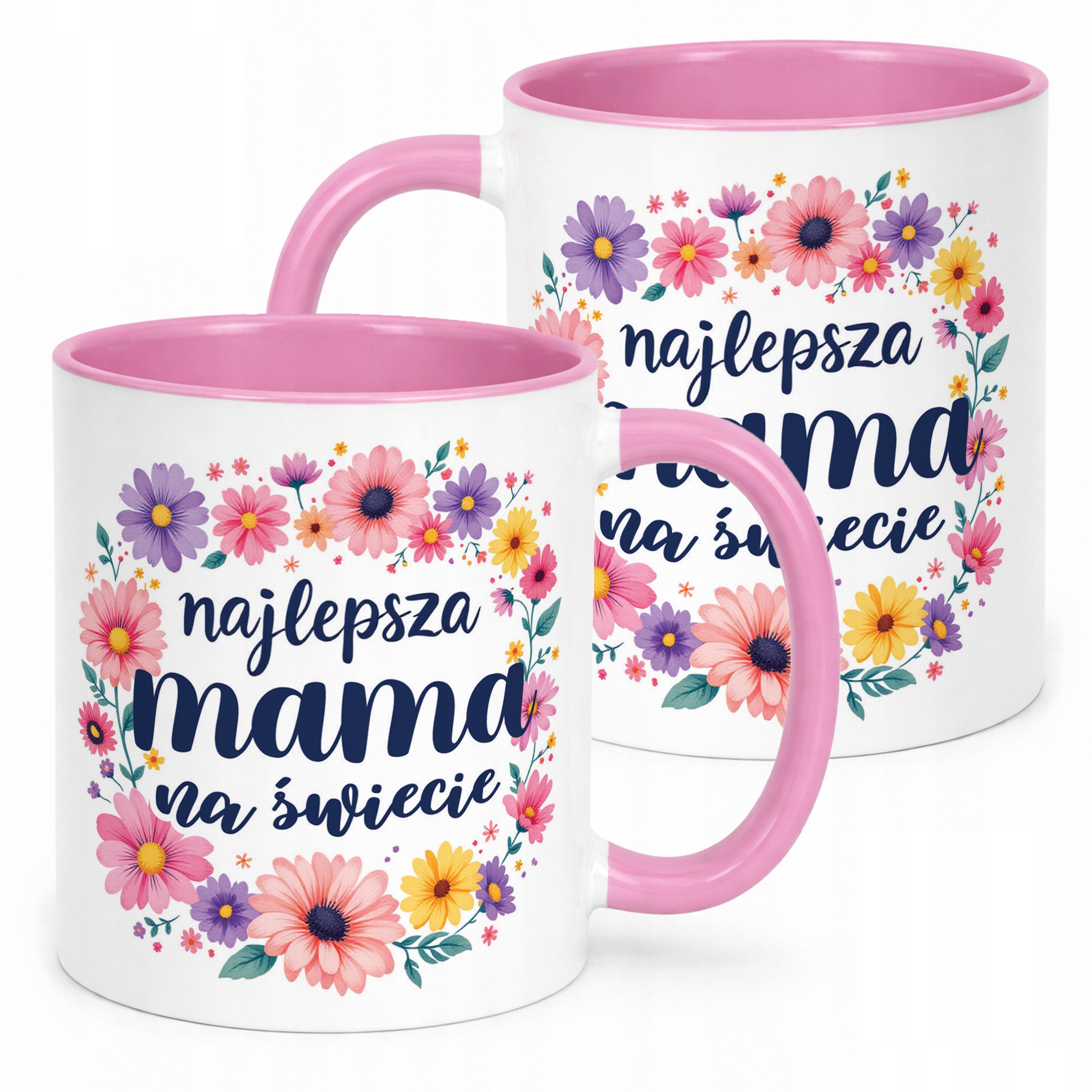 Kubek Różowy Dzień Matki Dla Mamy Prezent Najlepsza Mama na Świecie