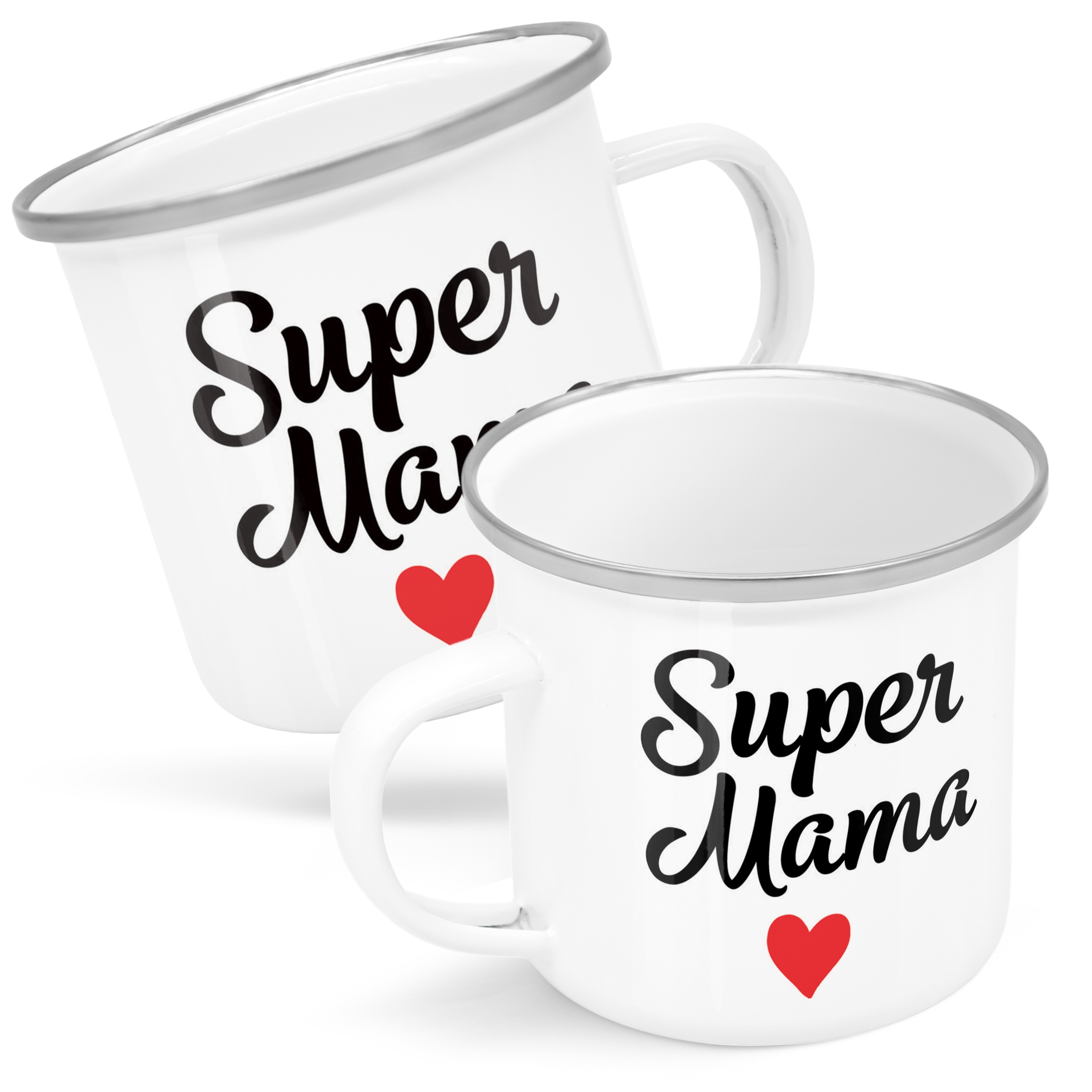 Emaliowany Kubek Garnuszek Dzień Matki Dla Mamy Prezent Super Mama