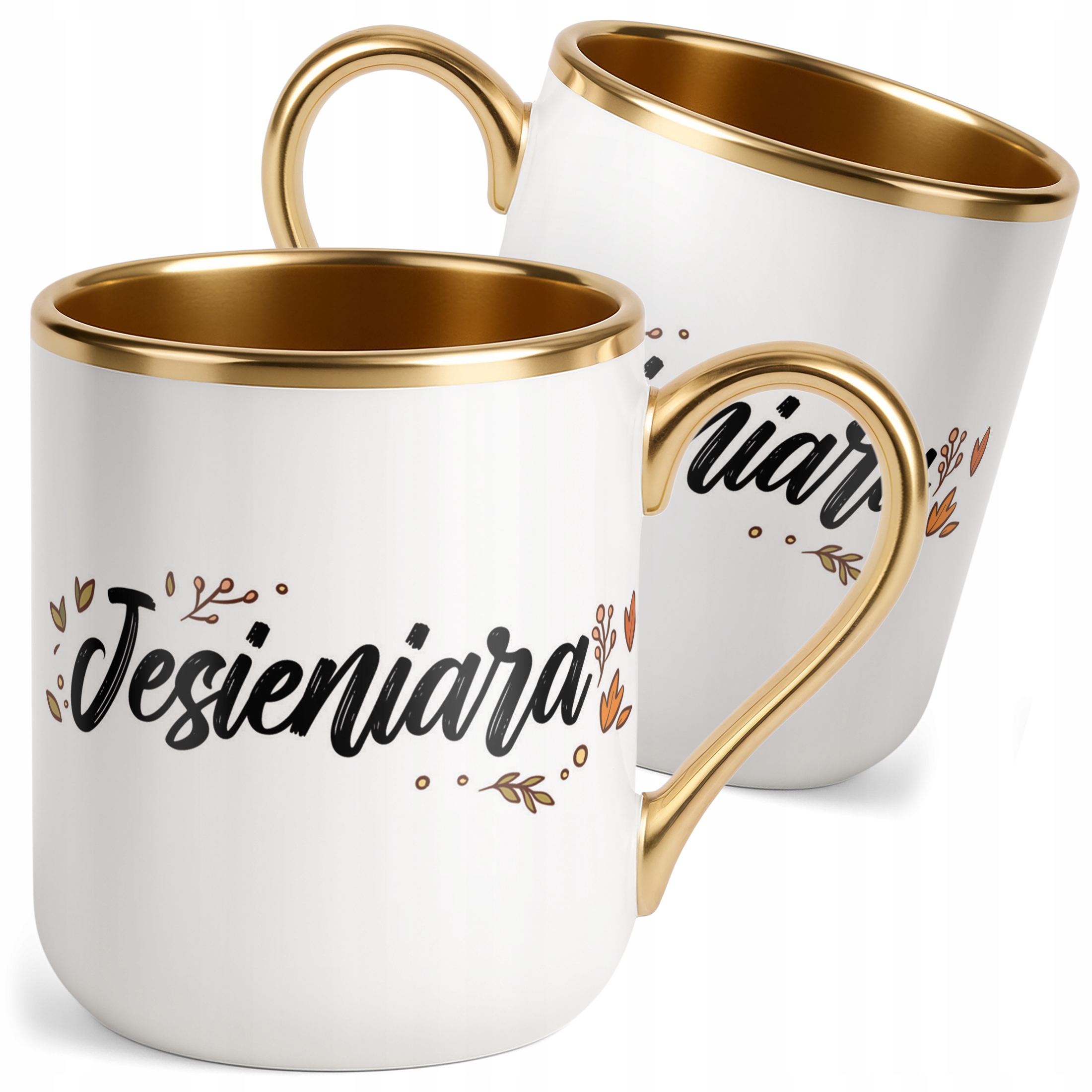 Kubek Premium Złoty Jesienny Jesień Jesieniara Prezent Upominek