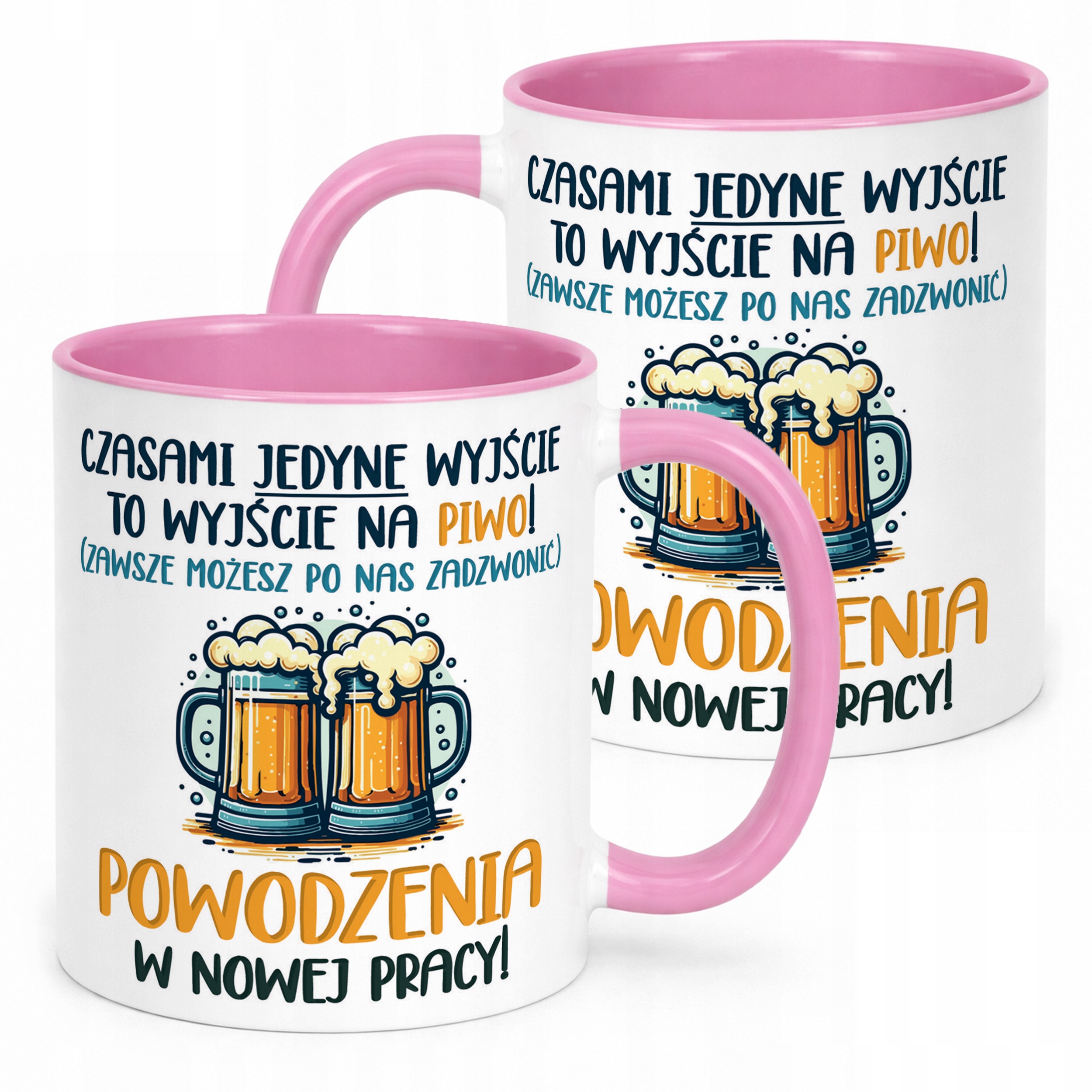 Kubek Różowy Pożeganie Odejście z Pracy Dla Kolegi Koleżanki Prezent