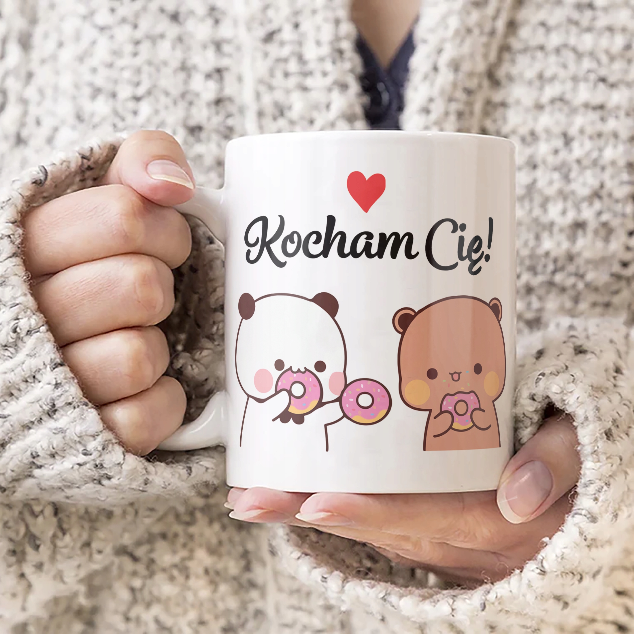 Kubek walentynkowy na Walentynki Kocham Cię Bubu Dudu Misie Prezent