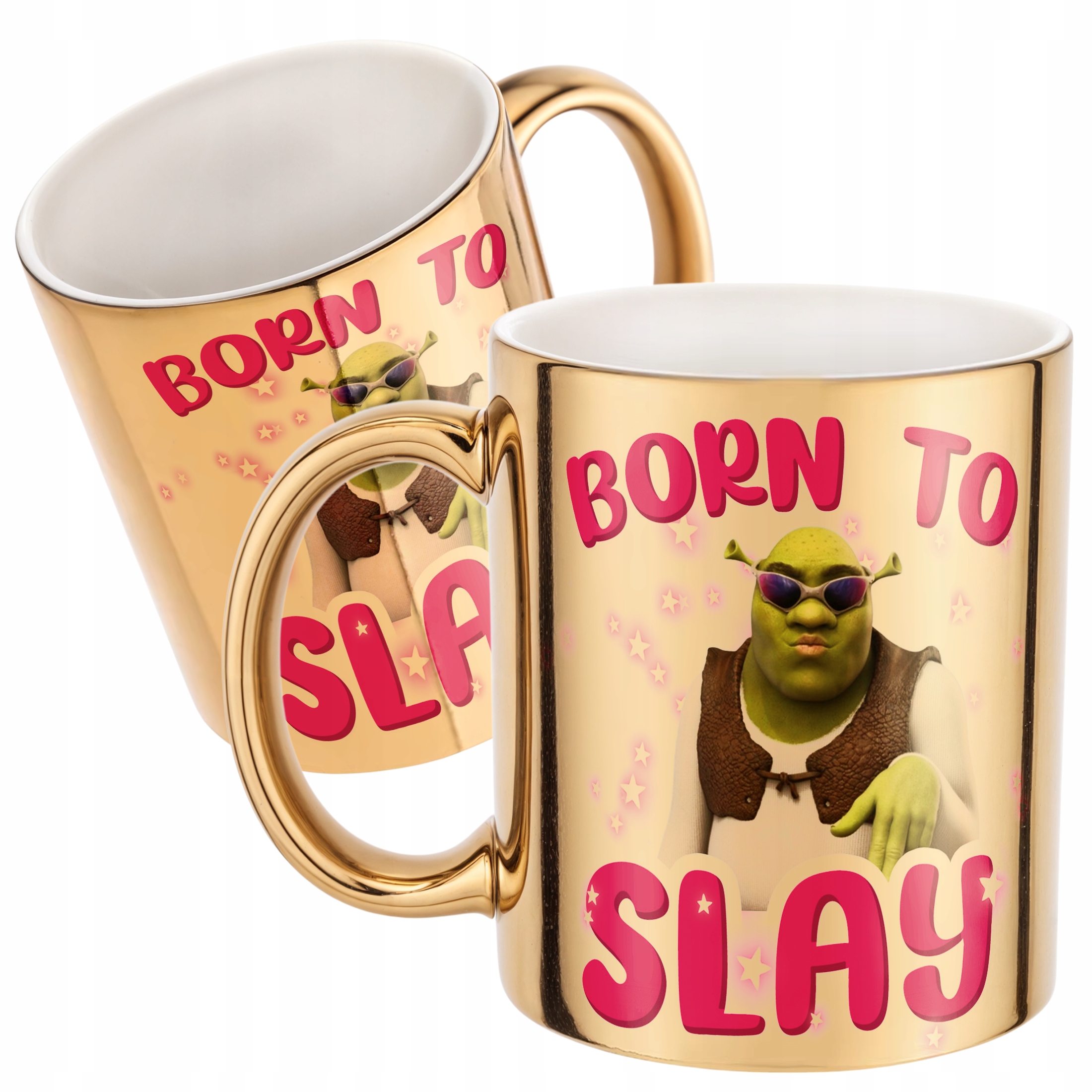 Złoty Kubek Born To Slay Śmieszny Zabawny Prezent