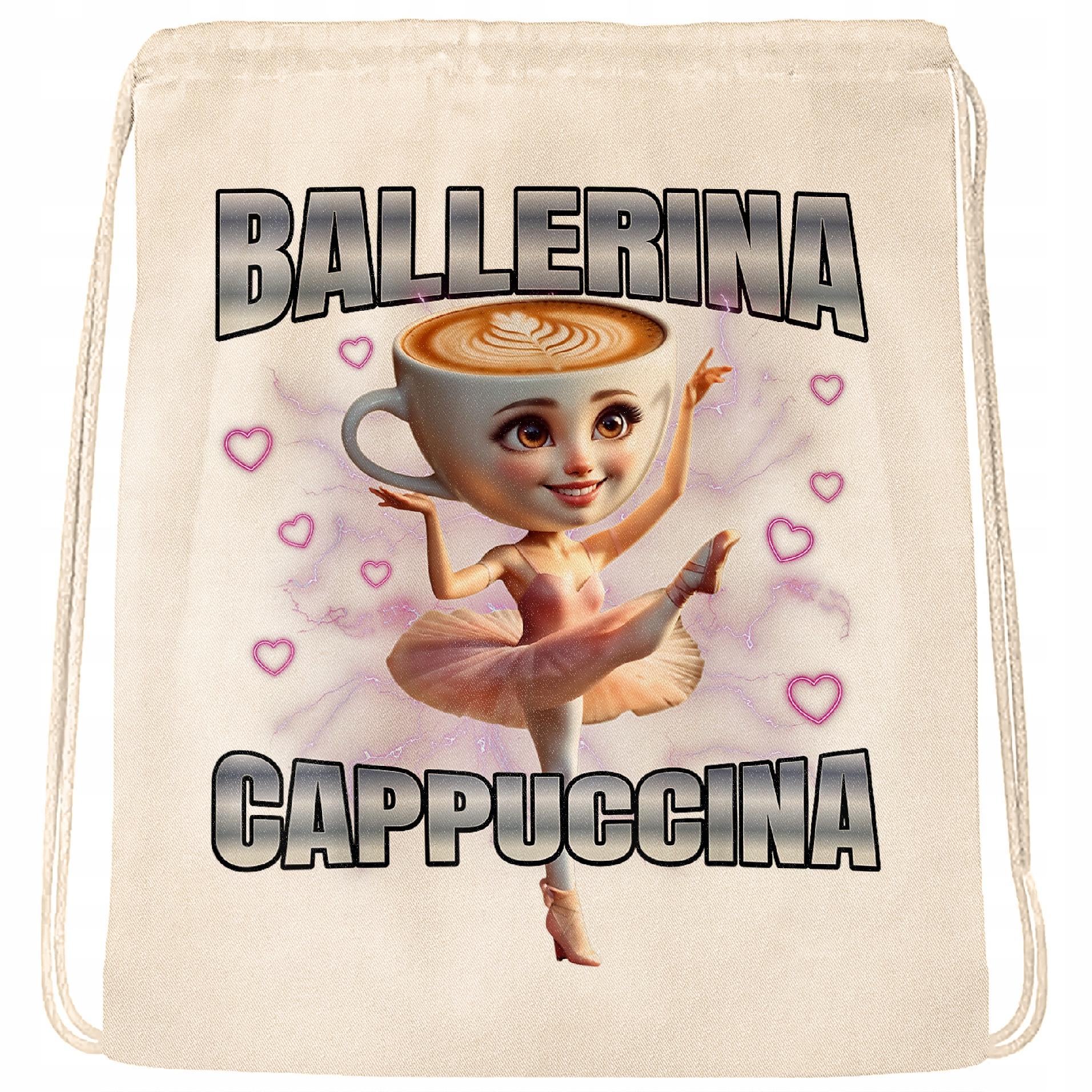 Plecak bawełniany Ballerina Cappuccina viral tiktok mem
