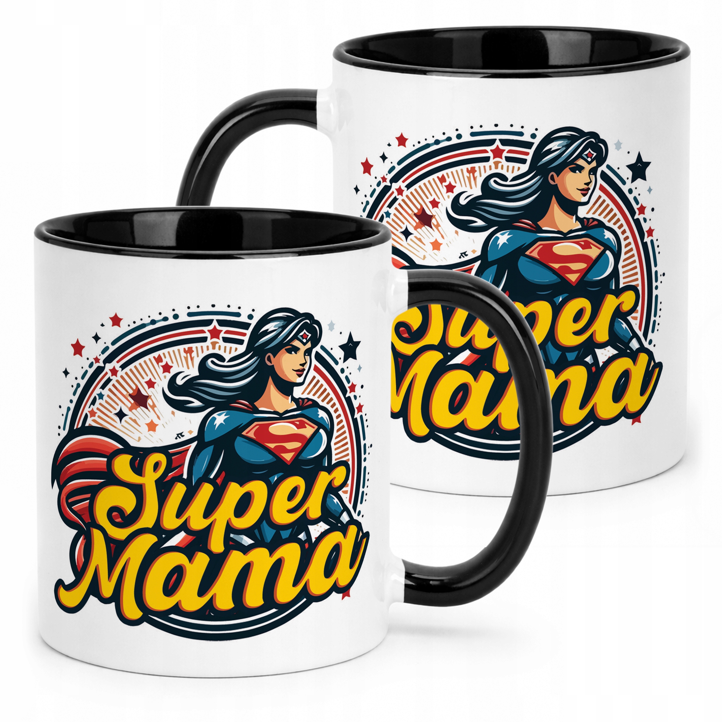 Kubek Czarny Dzień Matki Dla Mamy Prezent Upominek Super Mama