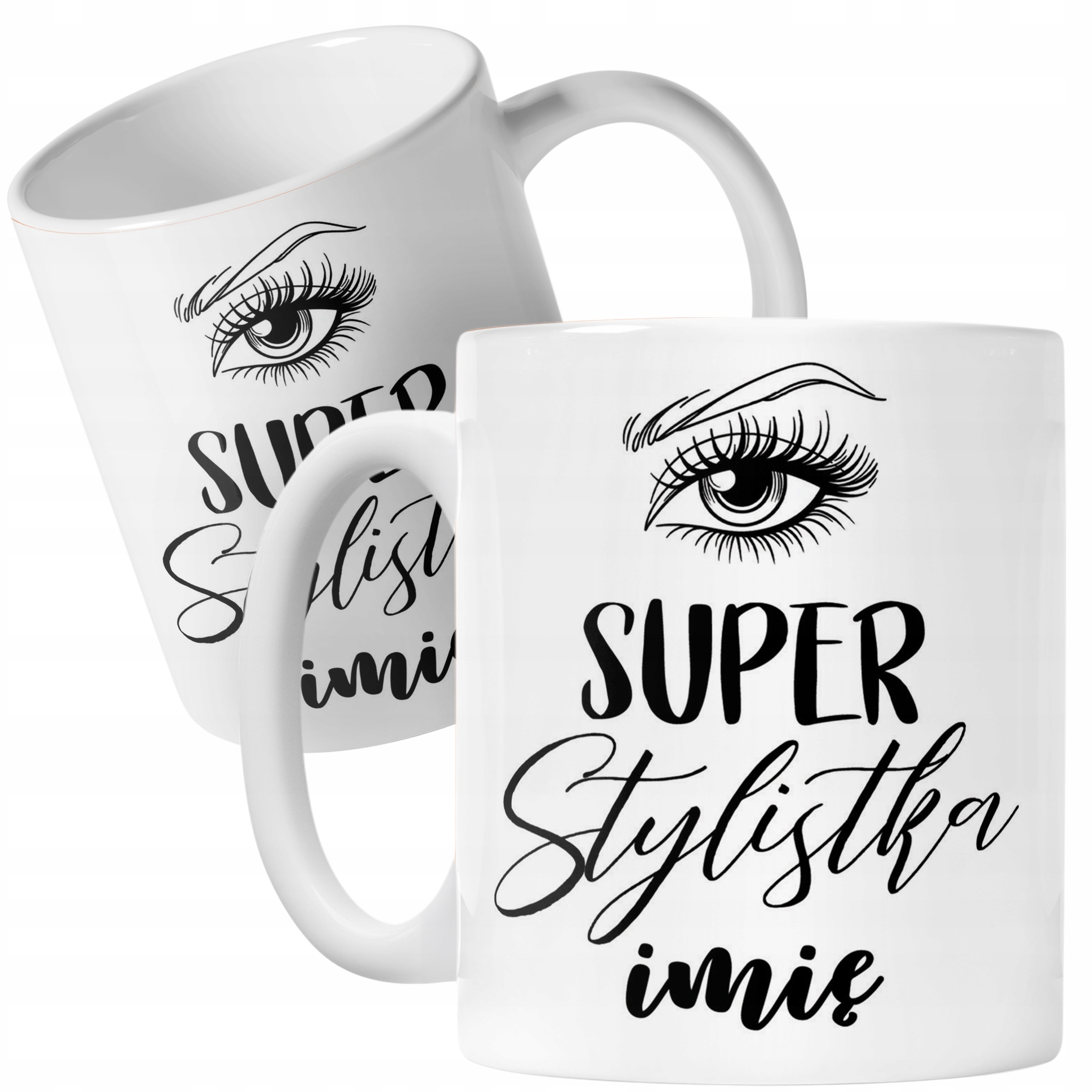 Kubek Ceramiczny Personalizowany Super Stylistka Rzęs Brwi Prezent