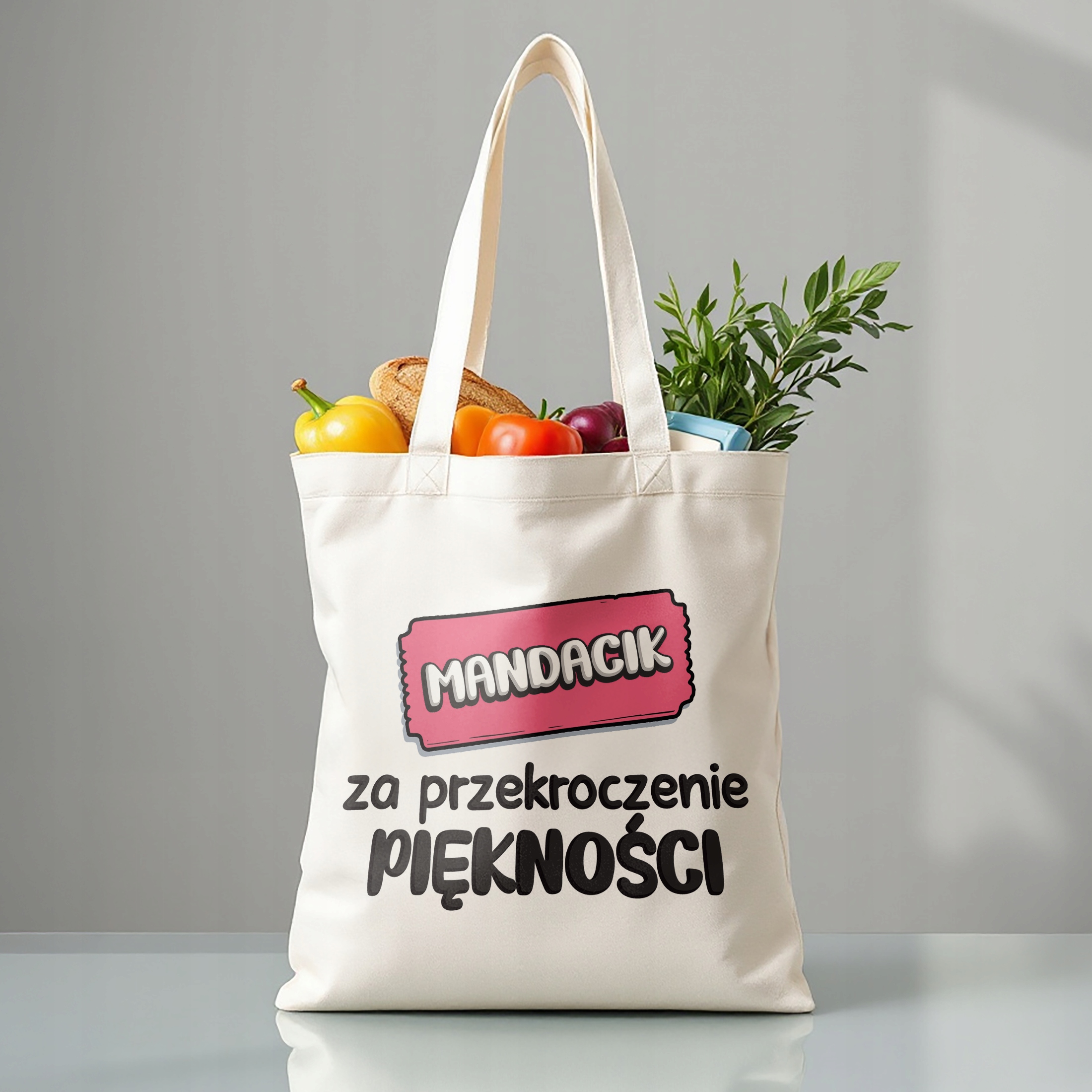 Torba bawełniana premium Mandacik Za Przekroczenie Piękności Prezent