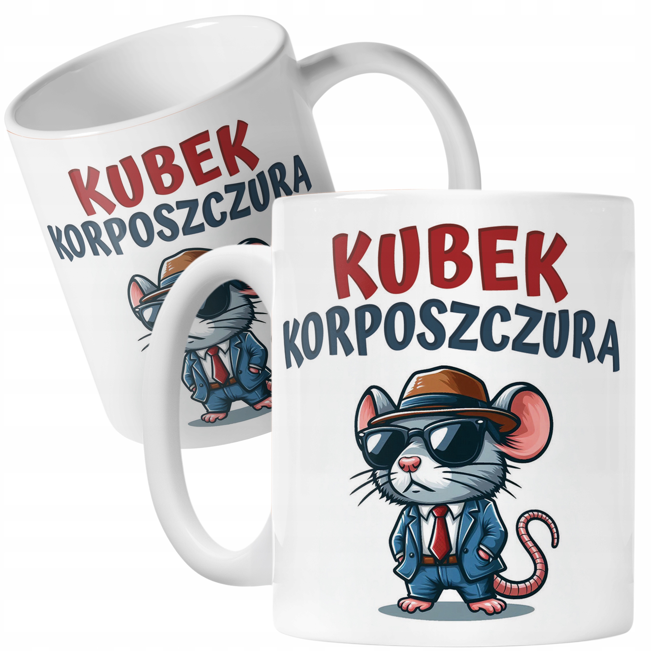 Kubek ceramiczny Kubek Korposzczura Praca Korporacja Zabawny Prezent