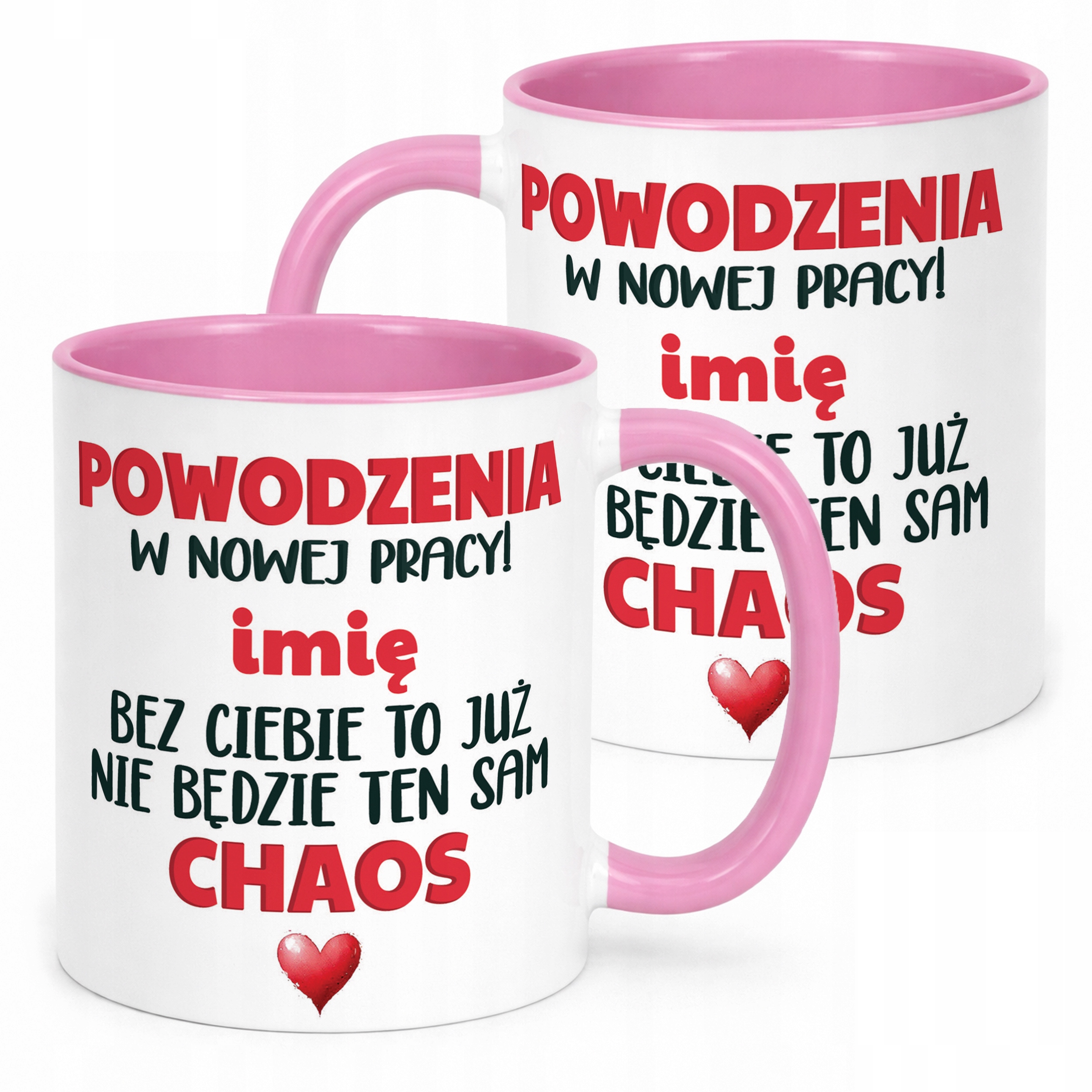 Kubek Różowy Personalizowany Pożeganie Odejście z Pracy Prezent