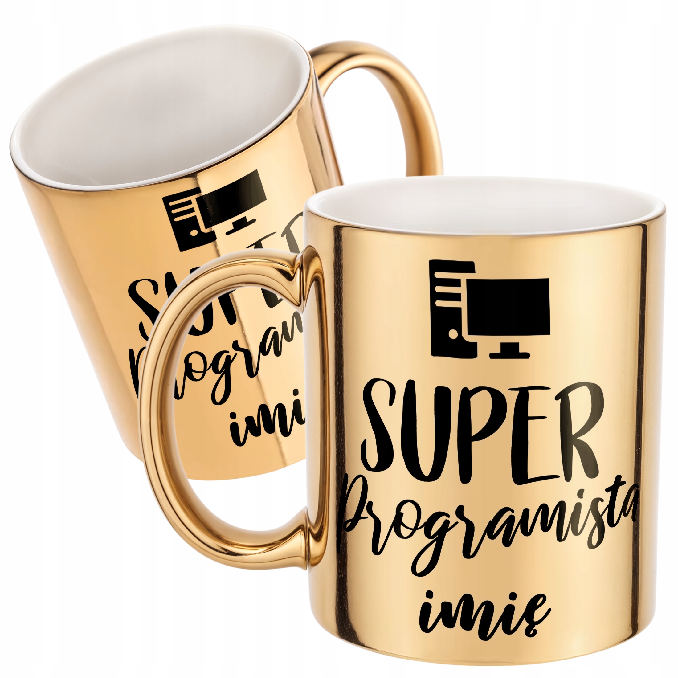 Złoty Kubek Personalizowany Super Programista Prezent Upominek