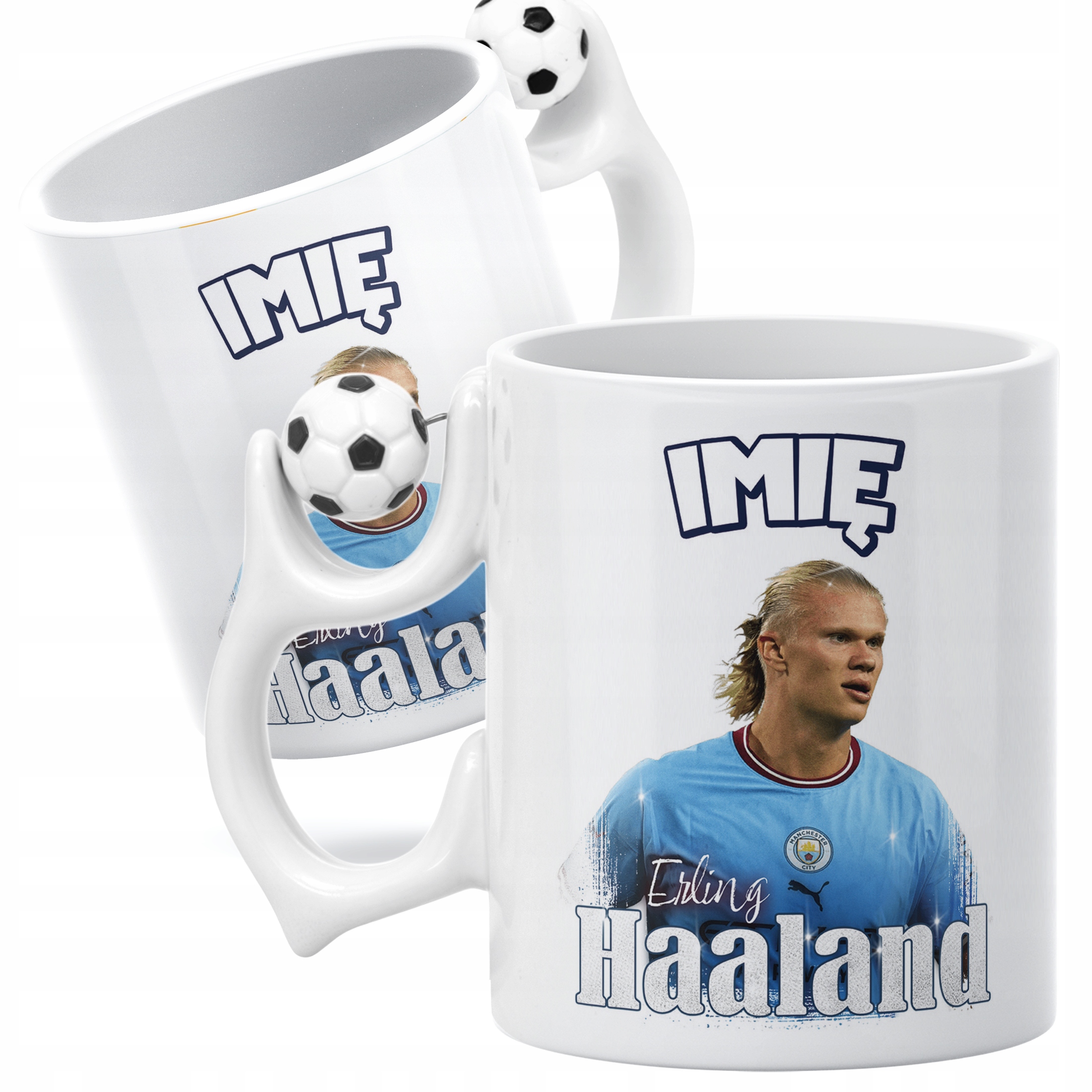 Kubek piłkarski personalizowany Erling Haaland dla kibiców Manchester City
