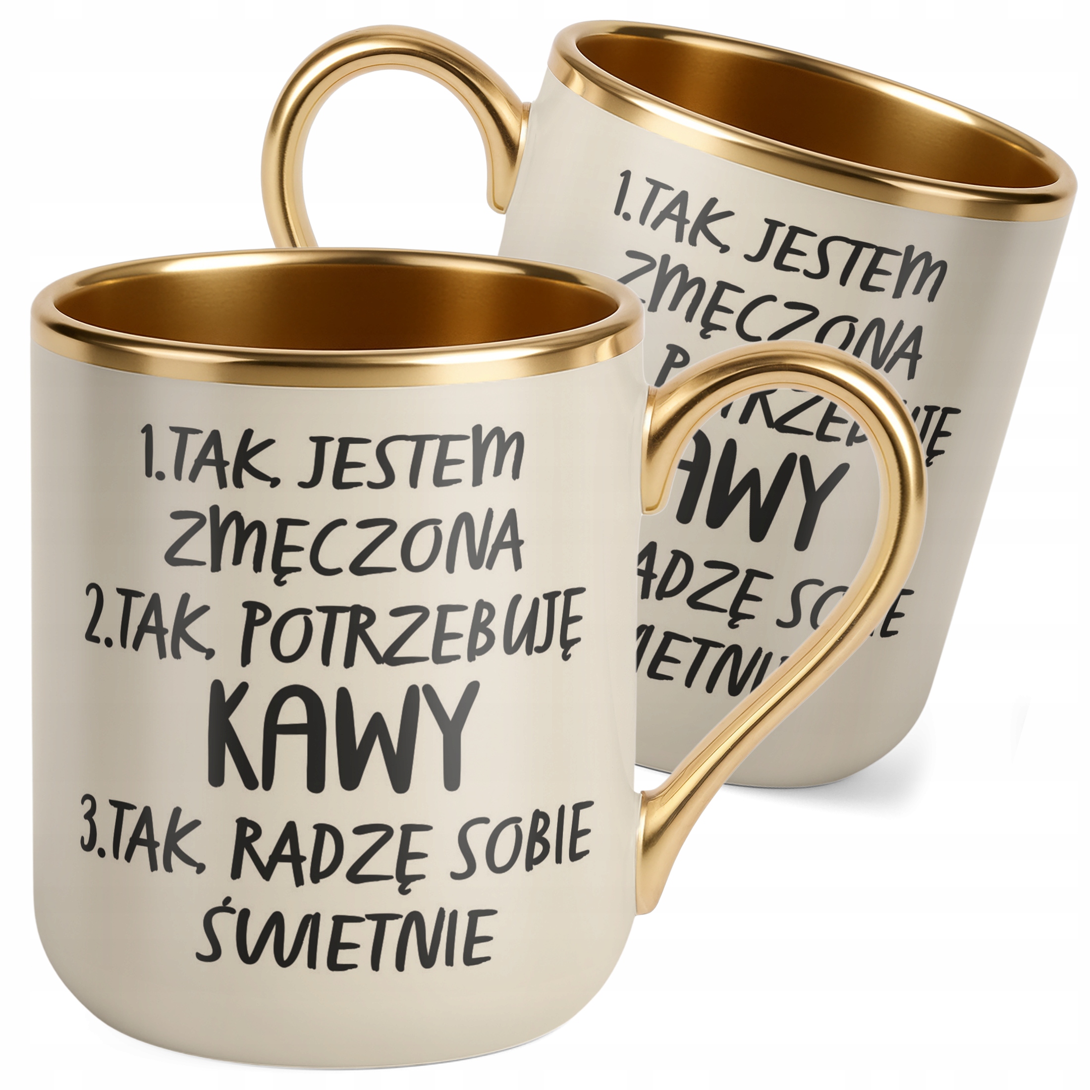 Kubek Premium Złoty Ecru Dzień Kobiet Zabawny Prezent Upominek Dla Kobiety