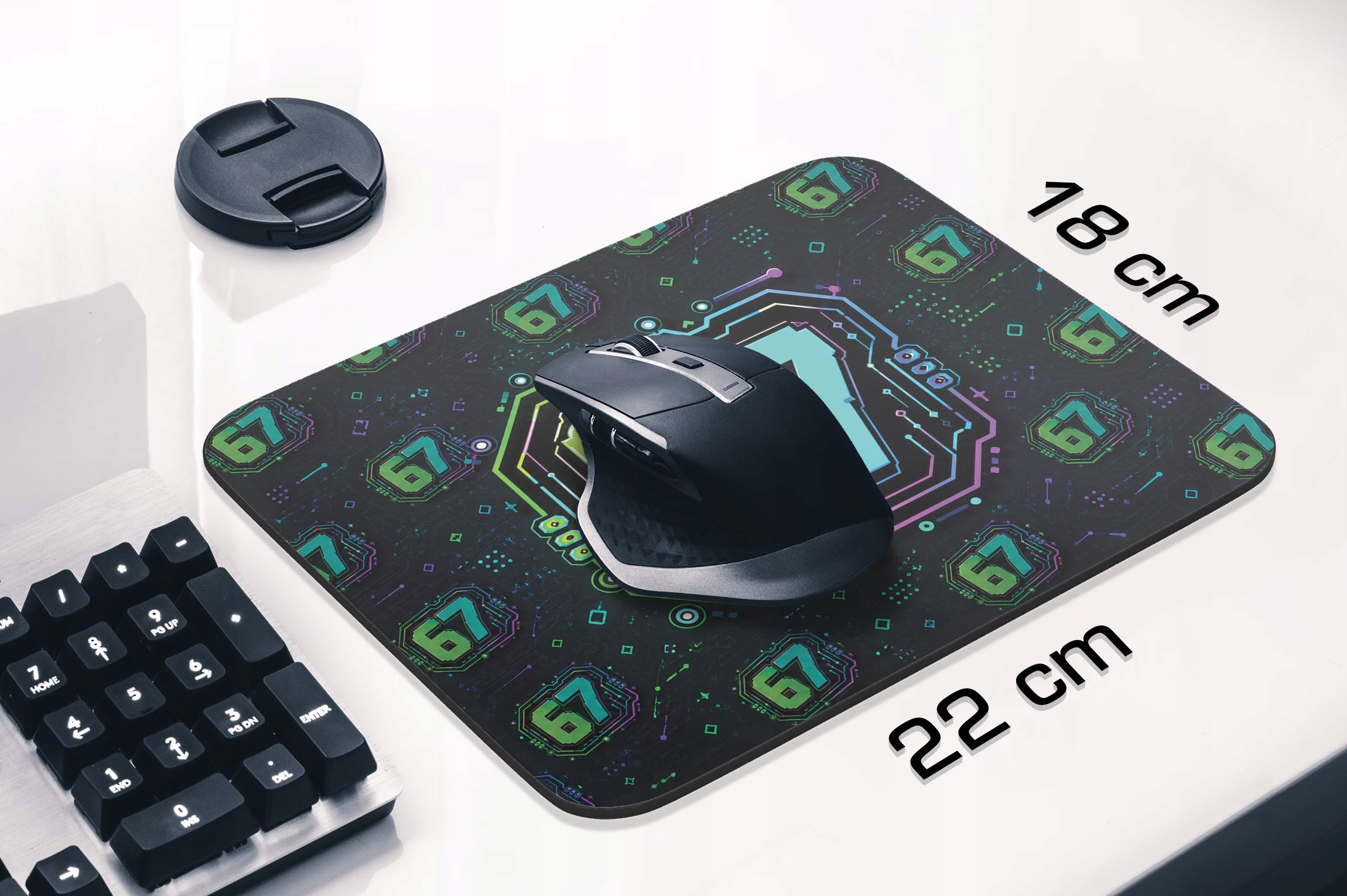 Podkładka pod mysz z nadrukiem 67 Six Seven dla graczy