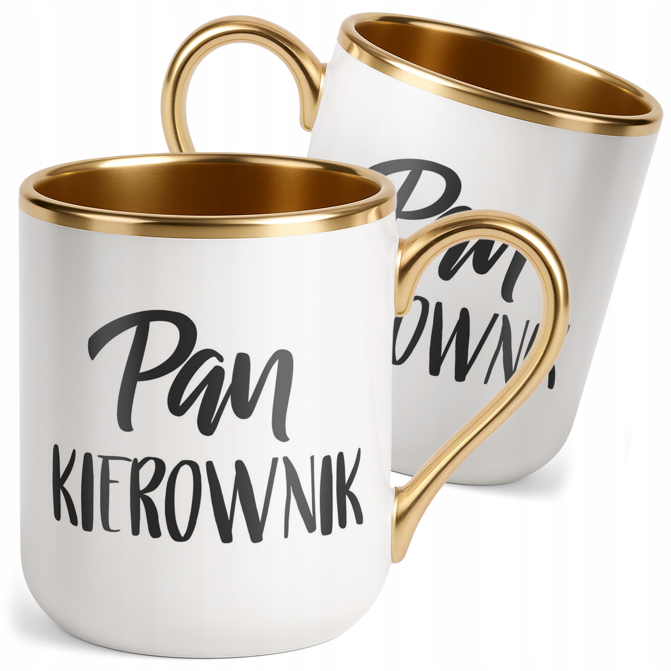 Kubek Premium Złoty Pan Kierownik Dla Mężczyzny Praca Prezent